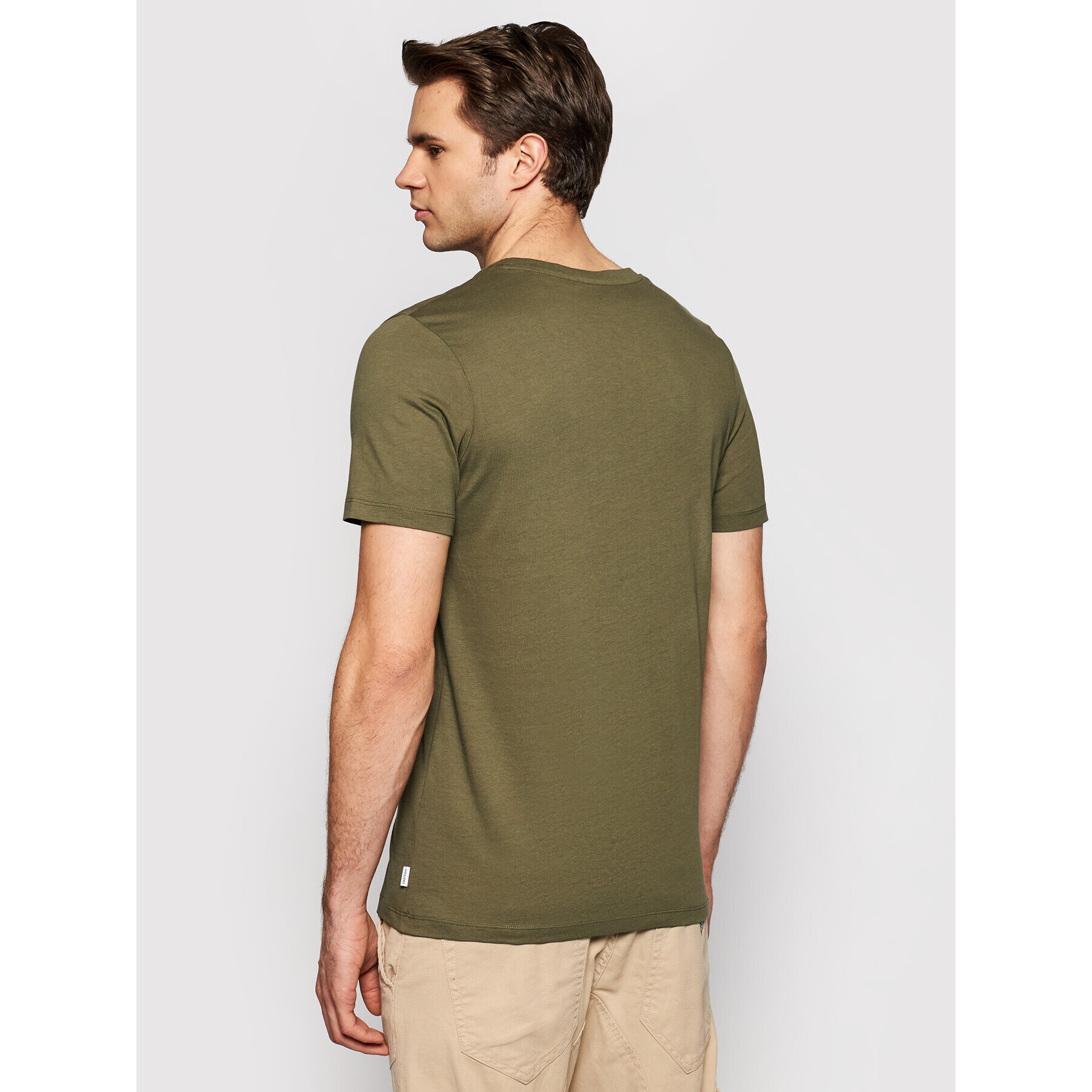 Jack&Jones Tricou Orrganic Basic 12156101 Verde Slim Fit - Pled.ro