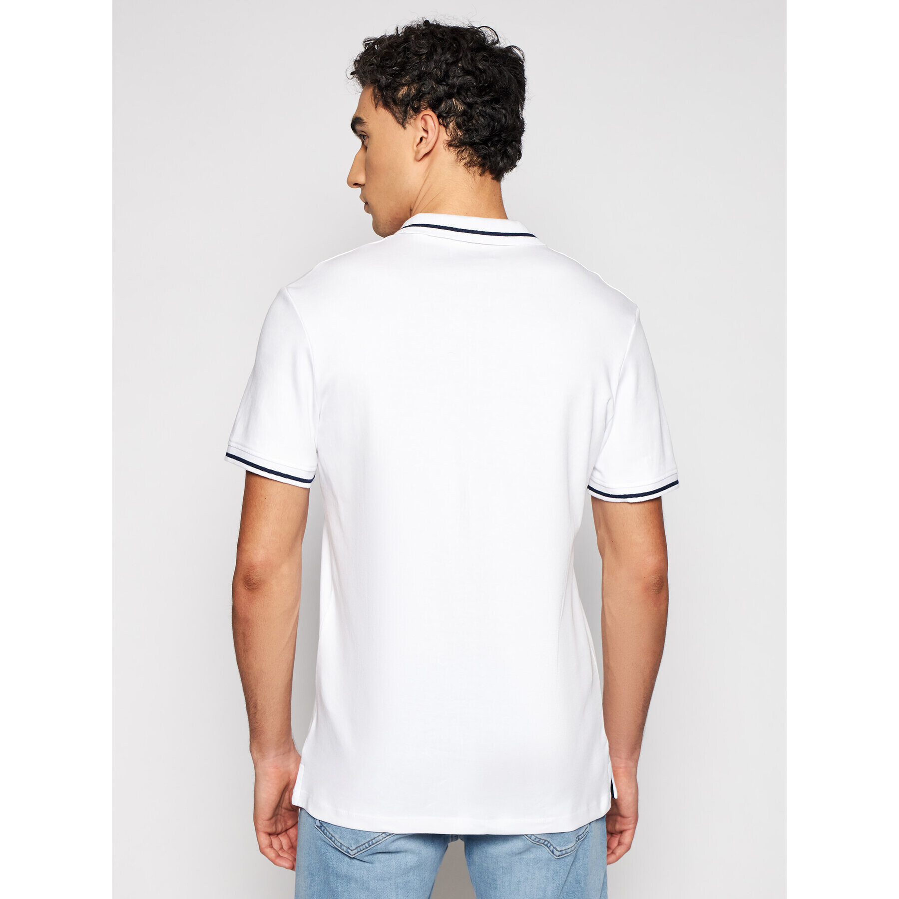 Jack&Jones Tricou polo Jersey 12180891 Alb Regular Fit - Pled.ro