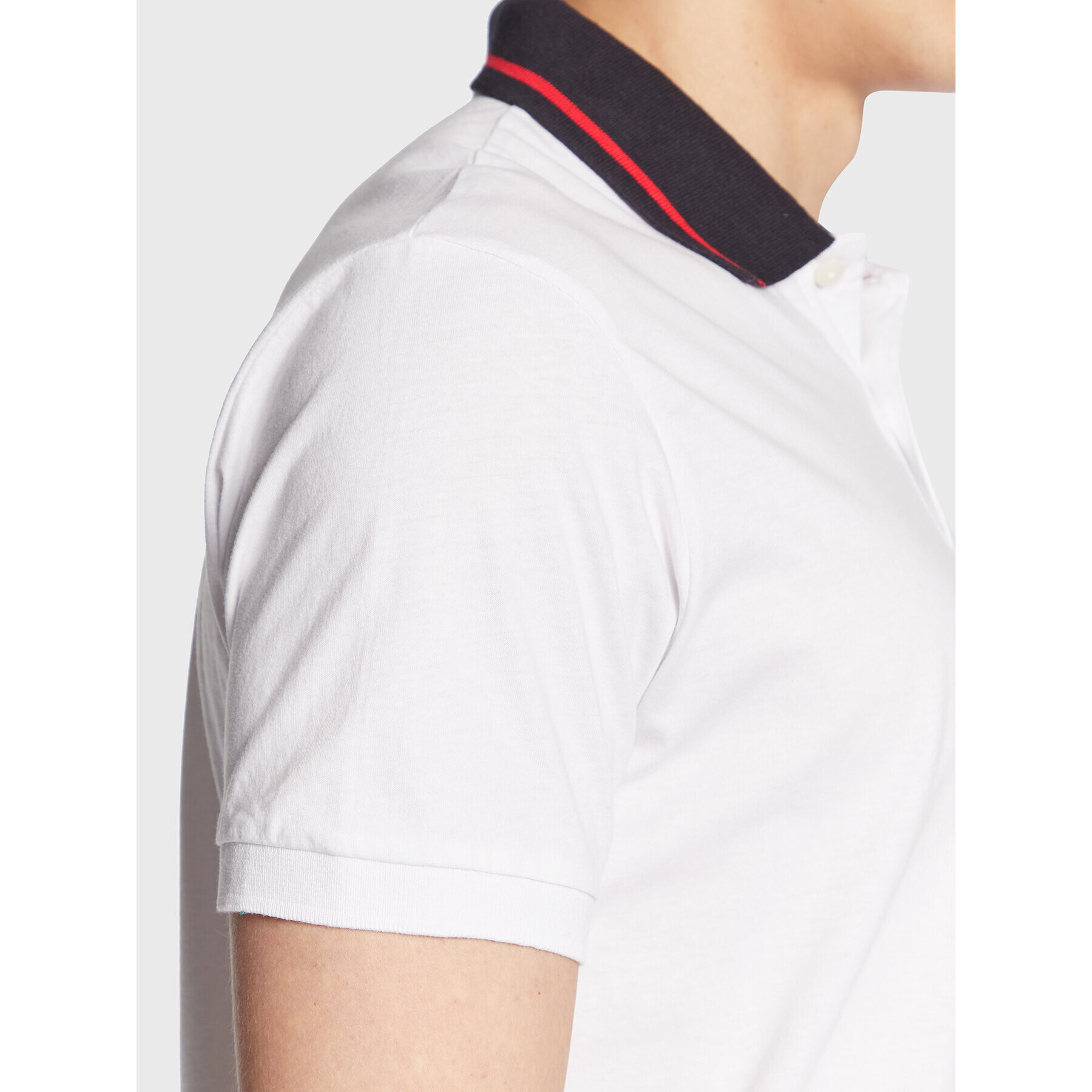 Jack&Jones Tricou polo Joe 12221190 Alb Regular Fit - Pled.ro