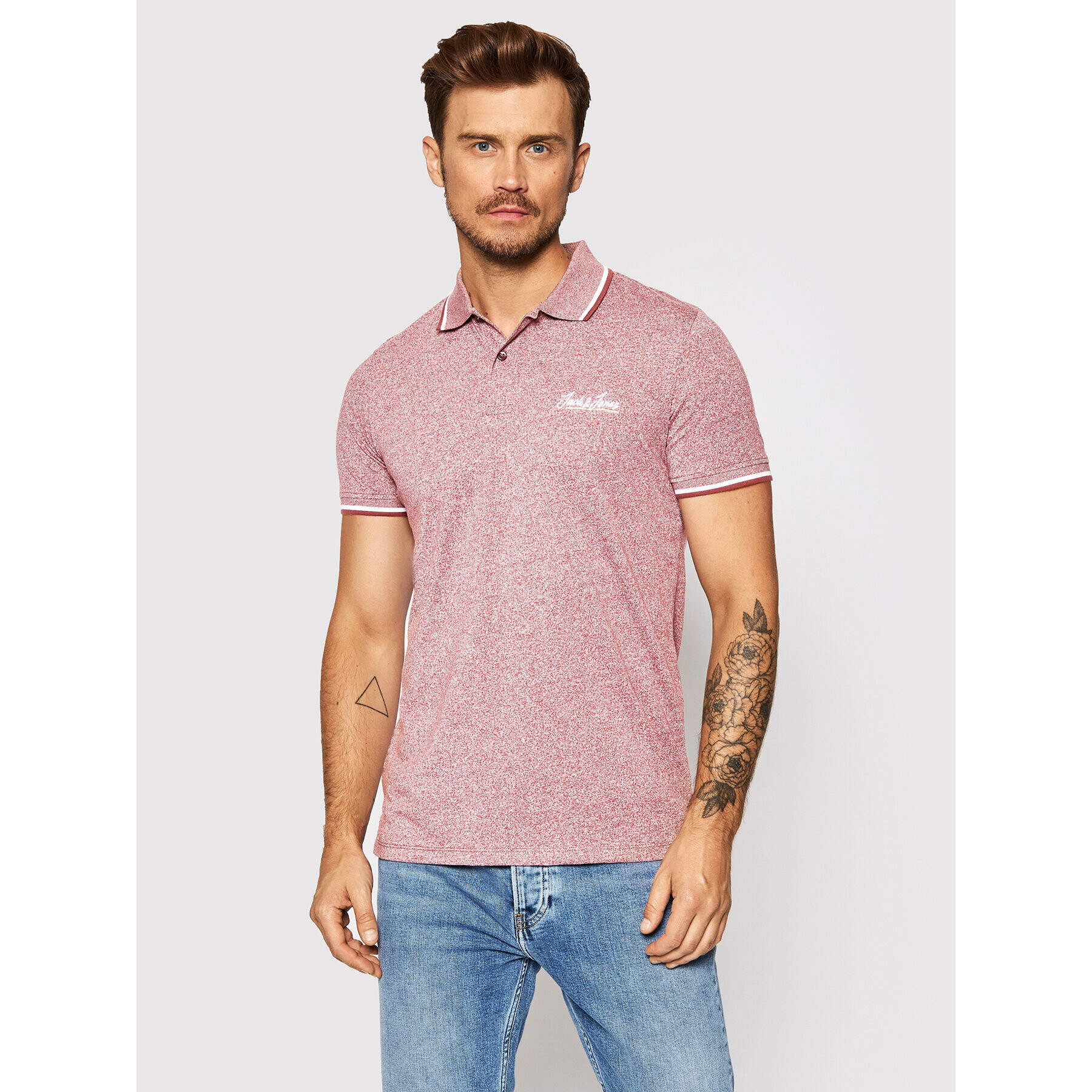 Jack&Jones Tricou polo Tons 12186778 Bej Regular Fit - Pled.ro