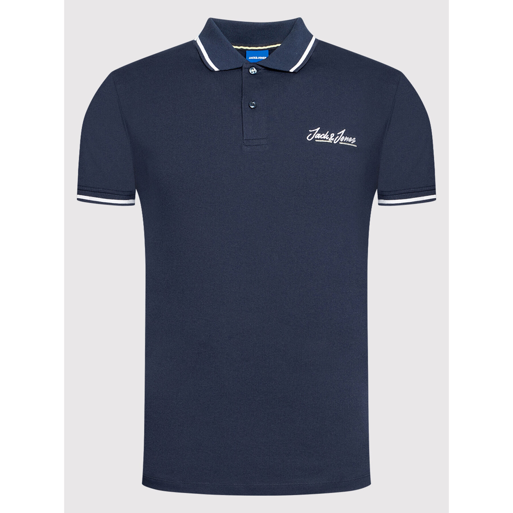 Jack&Jones Tricou polo Tons 12186778 Bleumarin Regular Fit - Pled.ro