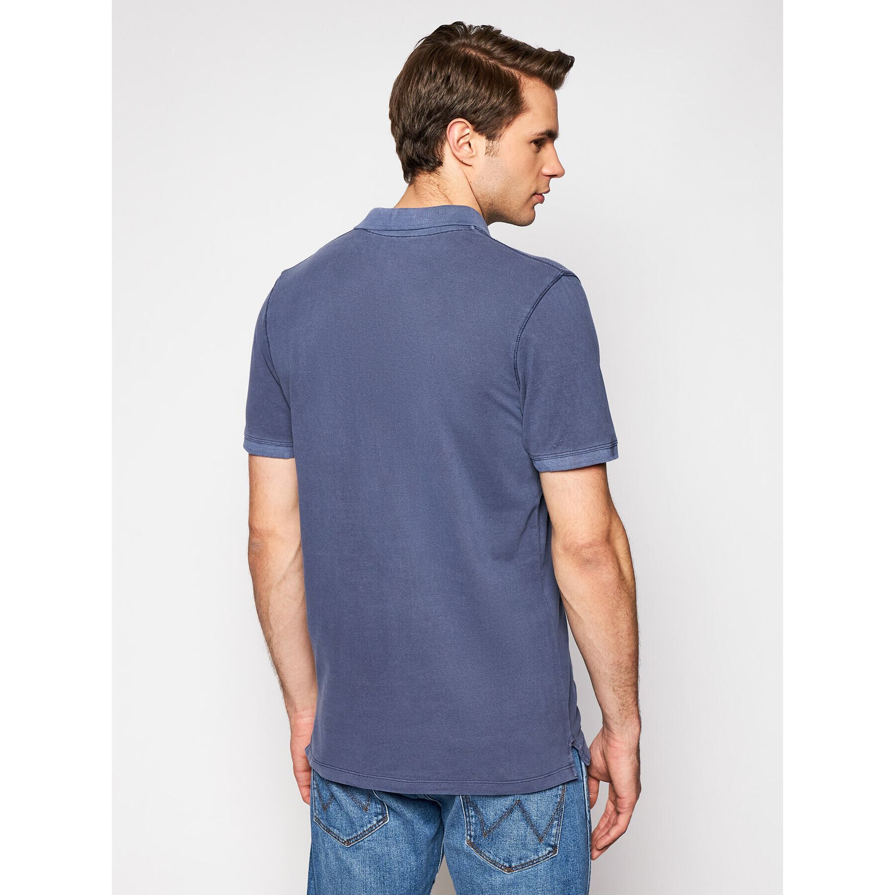 Jack&Jones Tricou polo Washed Polo 12180890 Bleumarin Slim Fit - Pled.ro