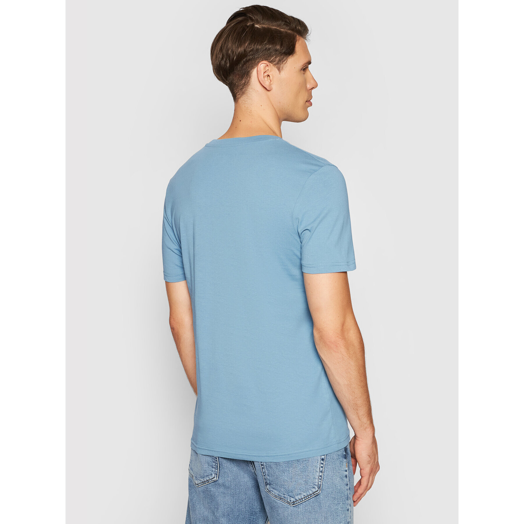 Jack&Jones Tricou Shawn 12185035 Albastru Slim Fit - Pled.ro