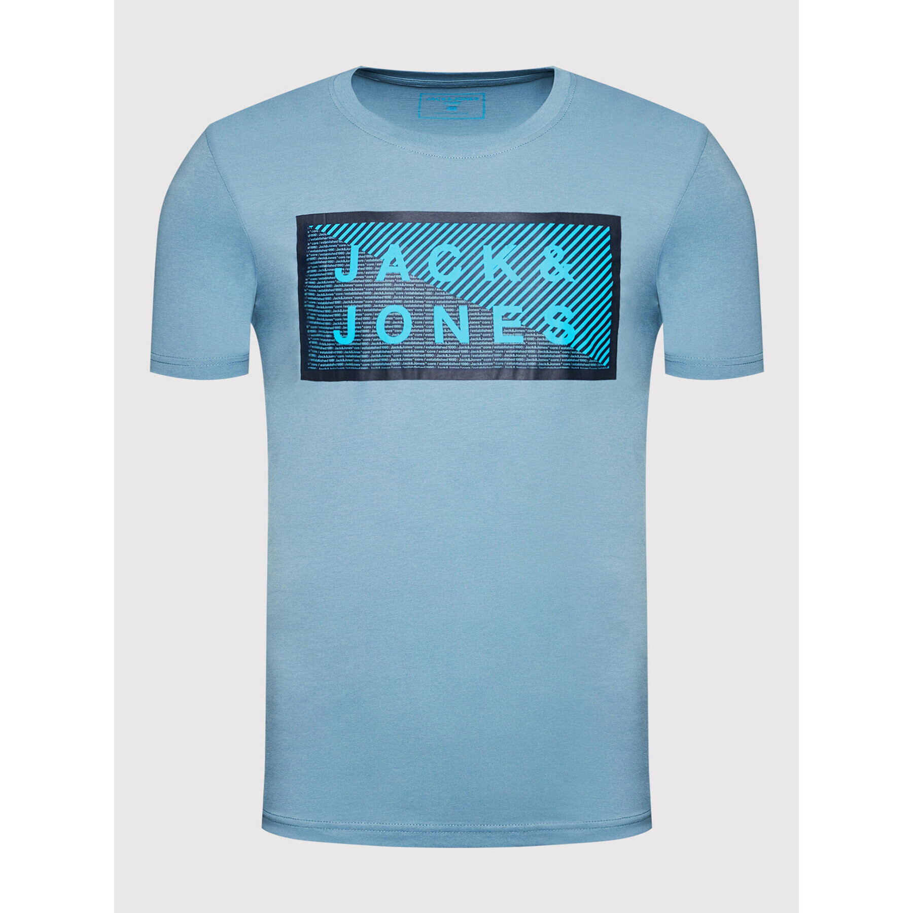 Jack&Jones Tricou Shawn 12185035 Albastru Slim Fit - Pled.ro