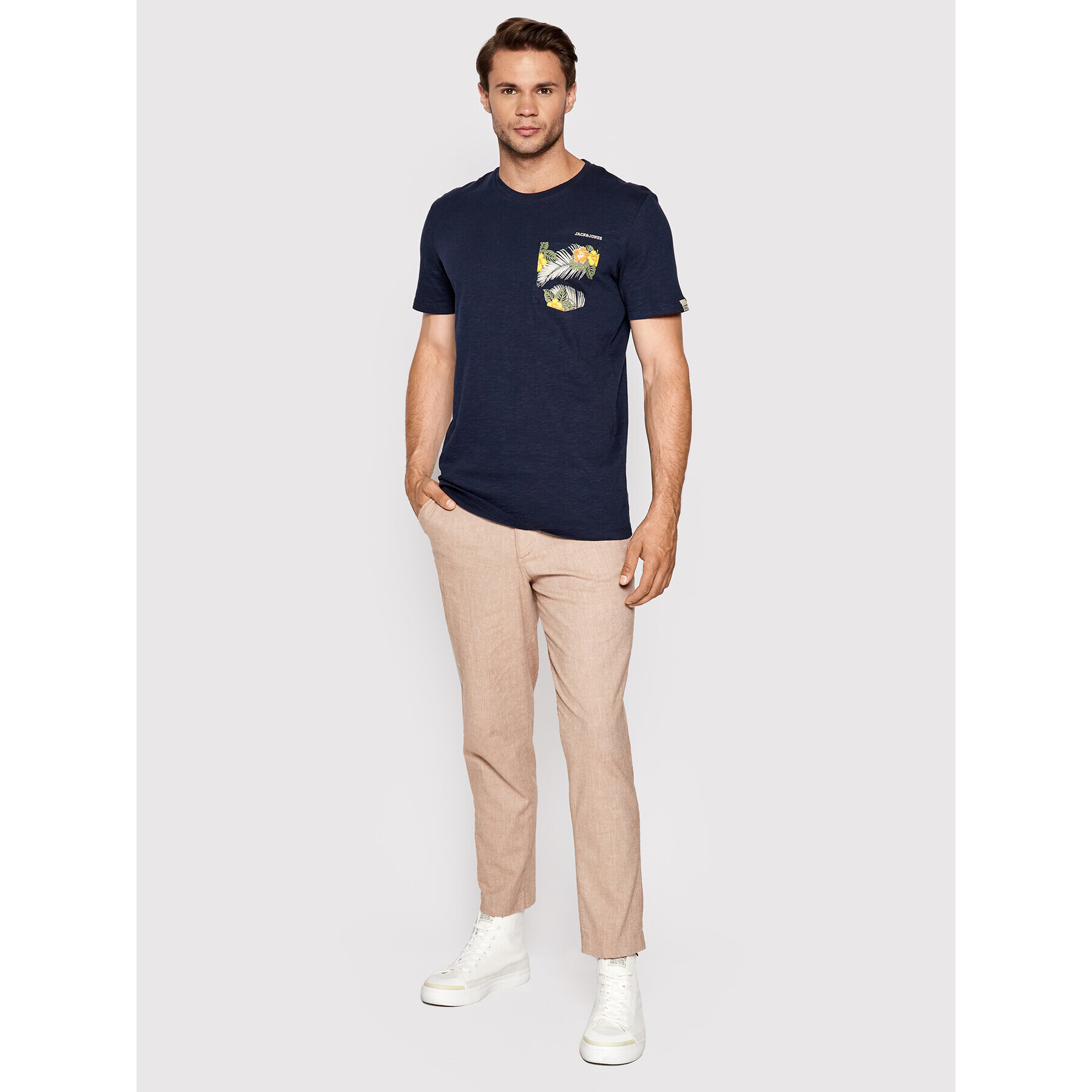 Jack&Jones Tricou Venice 12209856 Bleumarin Regular Fit - Pled.ro