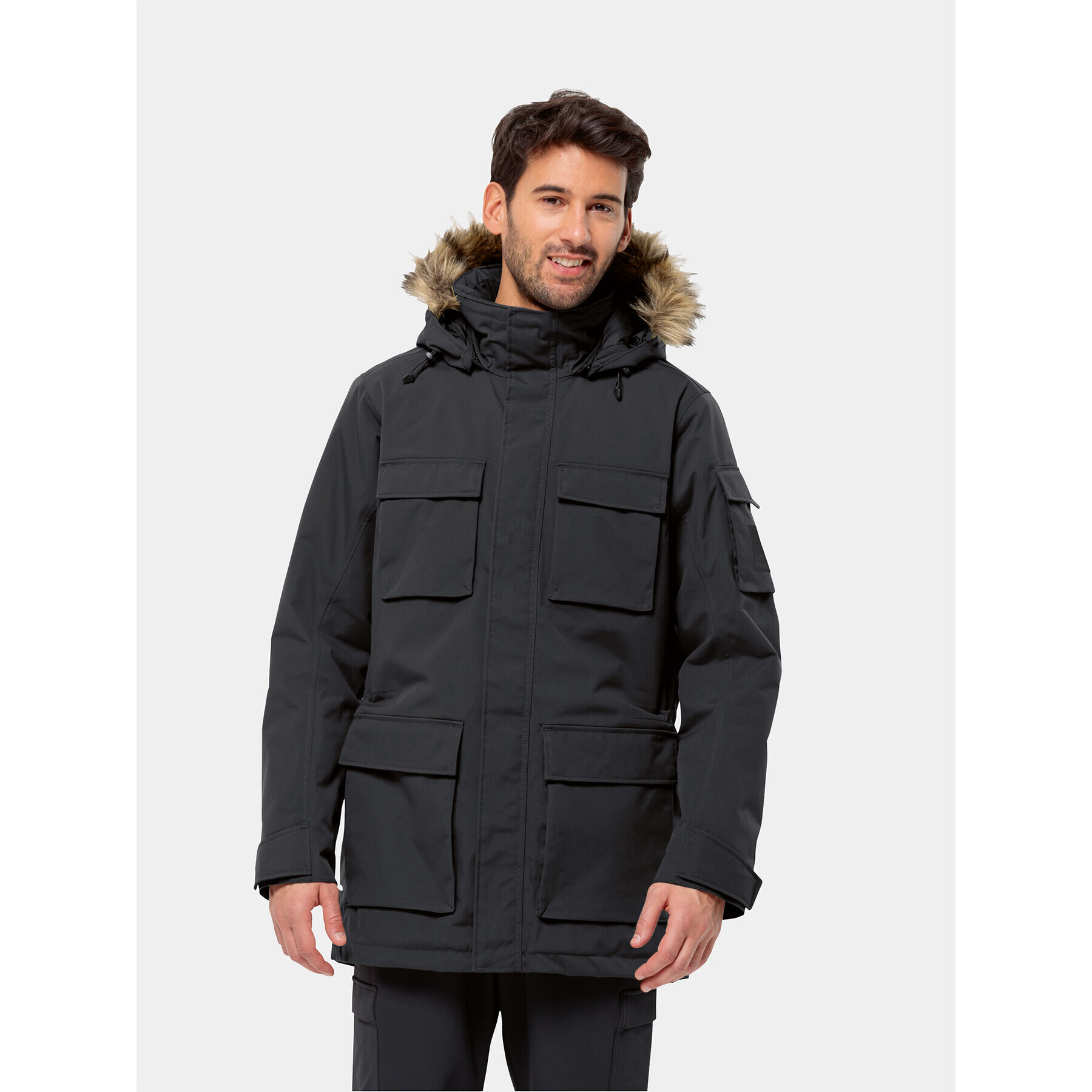 Jack Wolfskin Geacă de iarnă Glacier Canyon Parka 1107674 Negru Regular Fit - Pled.ro