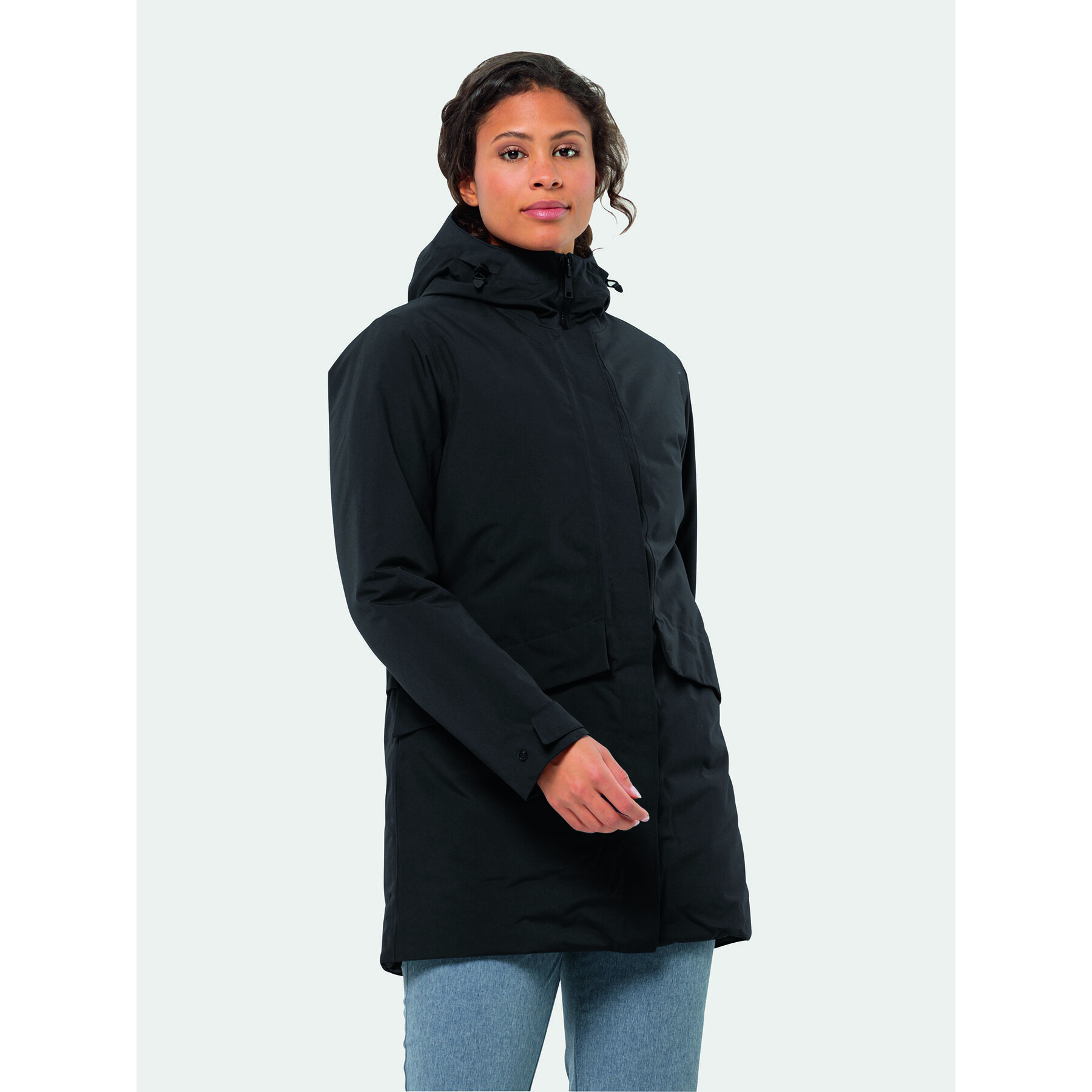 Jack Wolfskin Geacă de iarnă Tempelhof Coat 1116151 Negru Regular Fit - Pled.ro