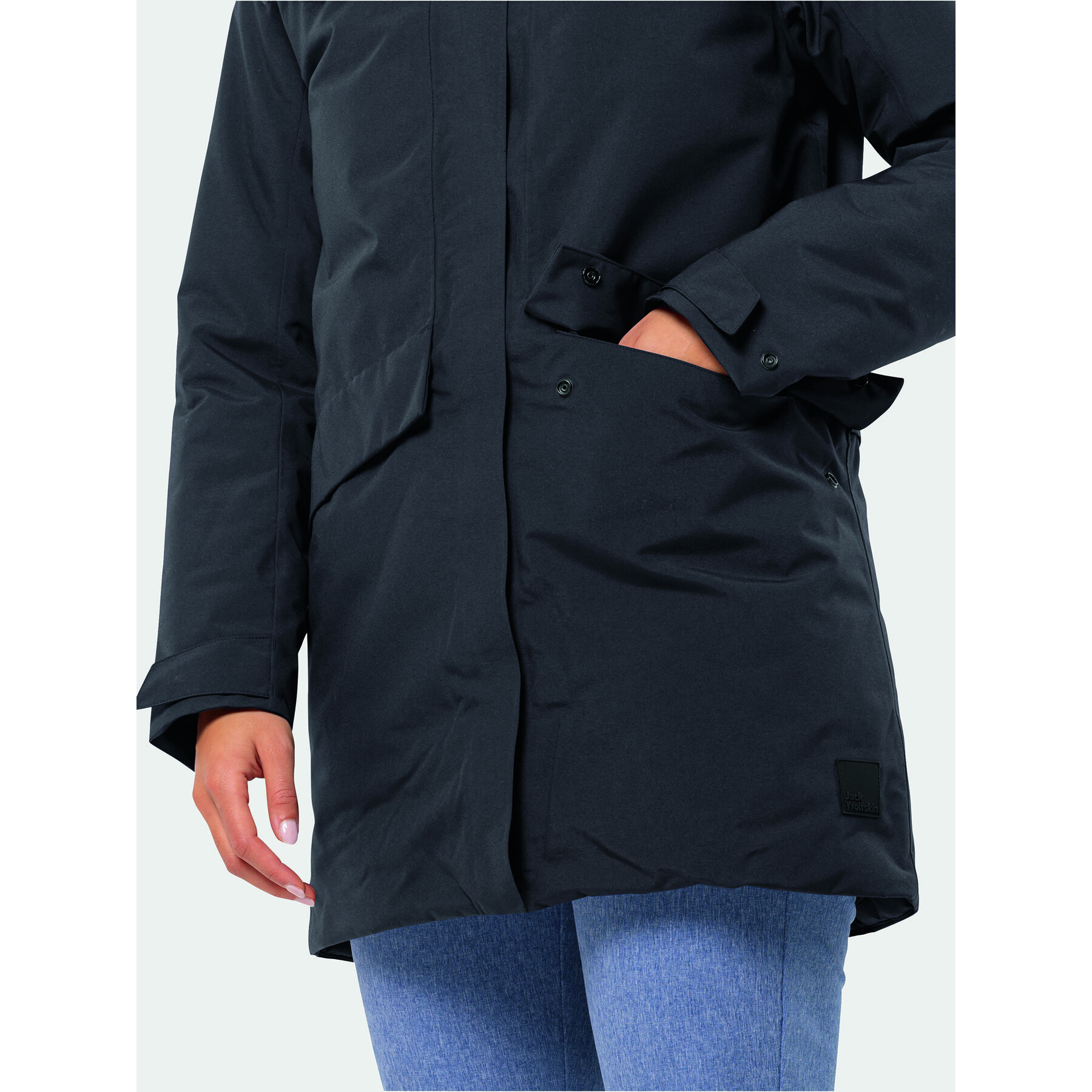 Jack Wolfskin Geacă de iarnă Tempelhof Coat 1116151 Negru Regular Fit - Pled.ro