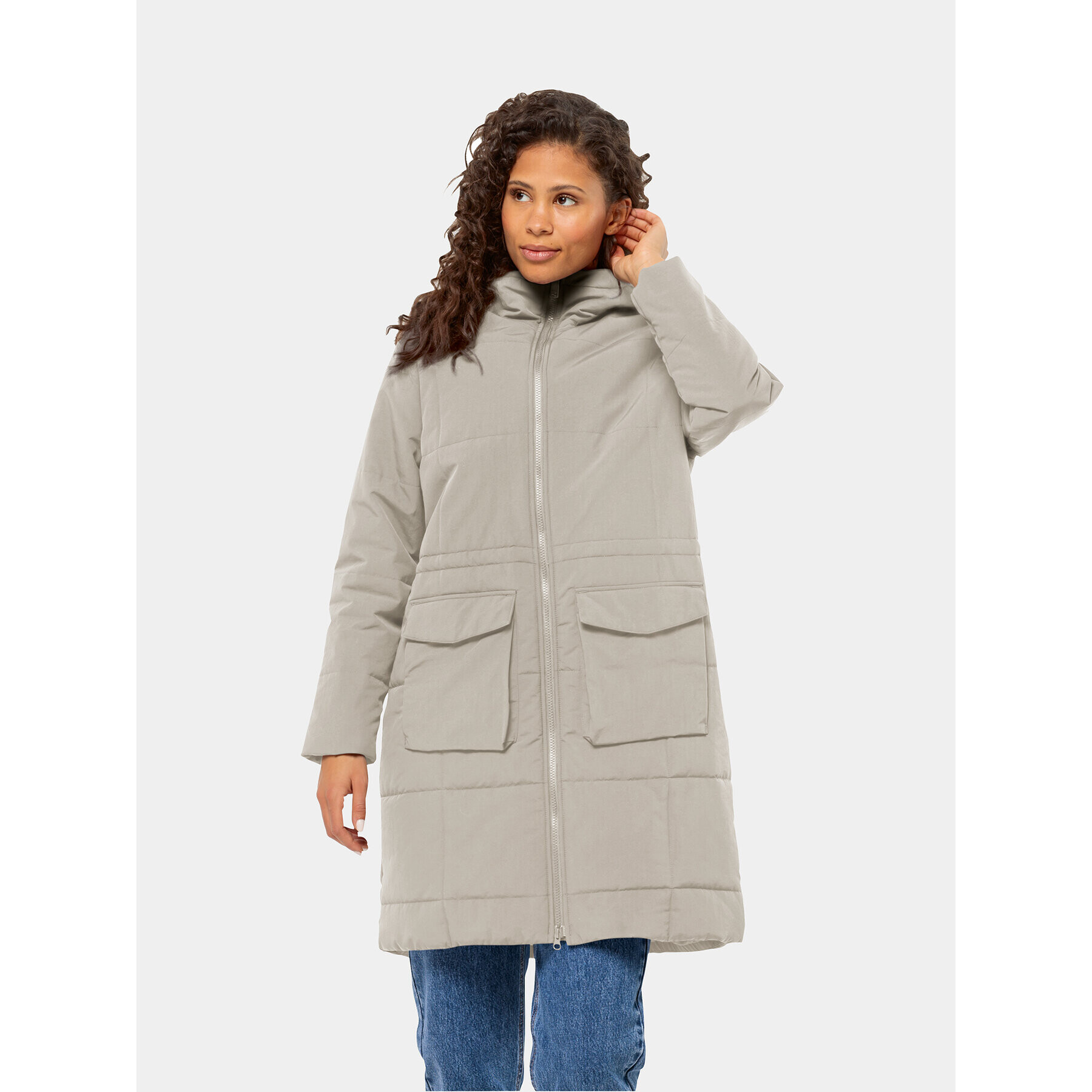 Jack Wolfskin Geacă de iarnă White Frost Parka 1207361 Gri Regular Fit - Pled.ro