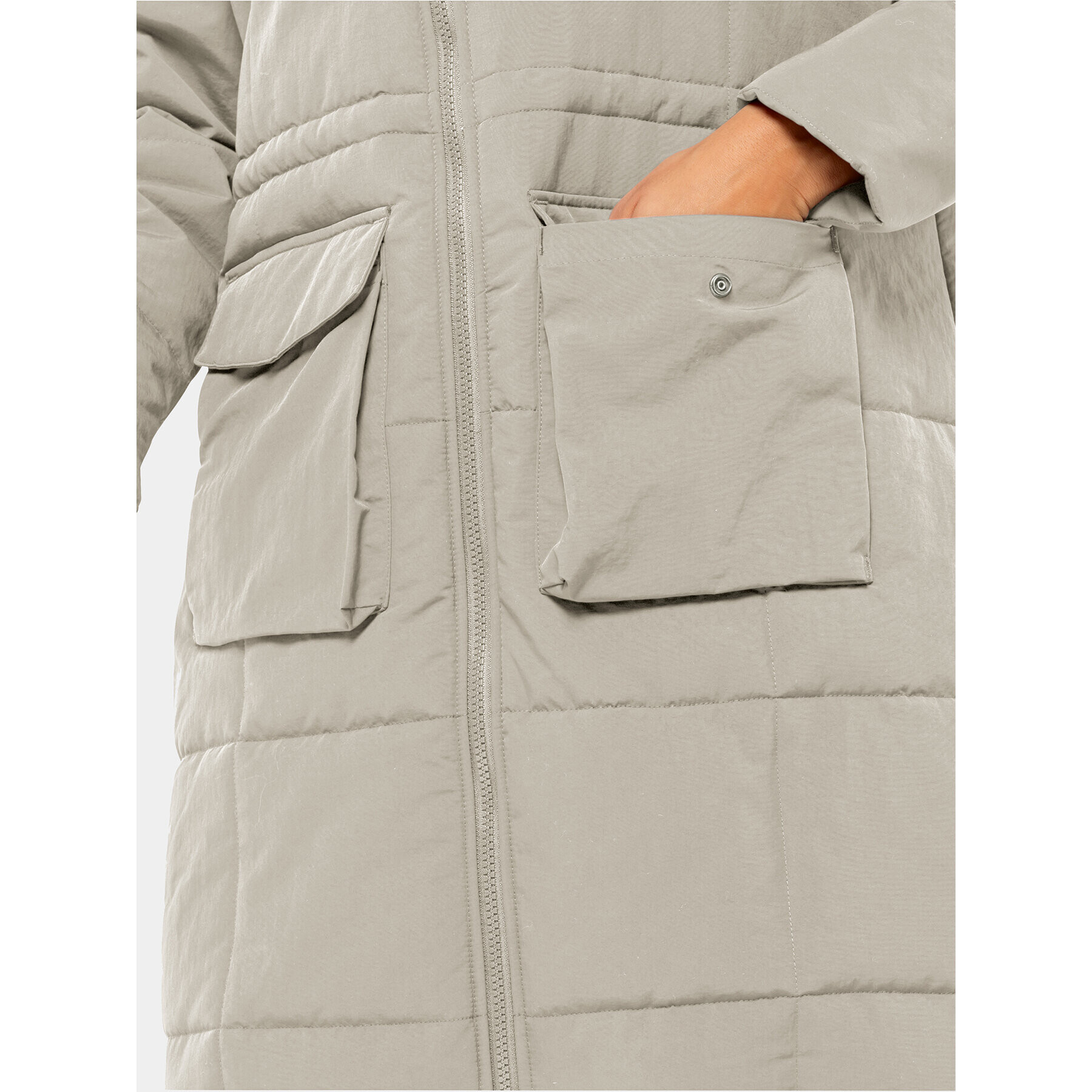 Jack Wolfskin Geacă de iarnă White Frost Parka 1207361 Gri Regular Fit - Pled.ro