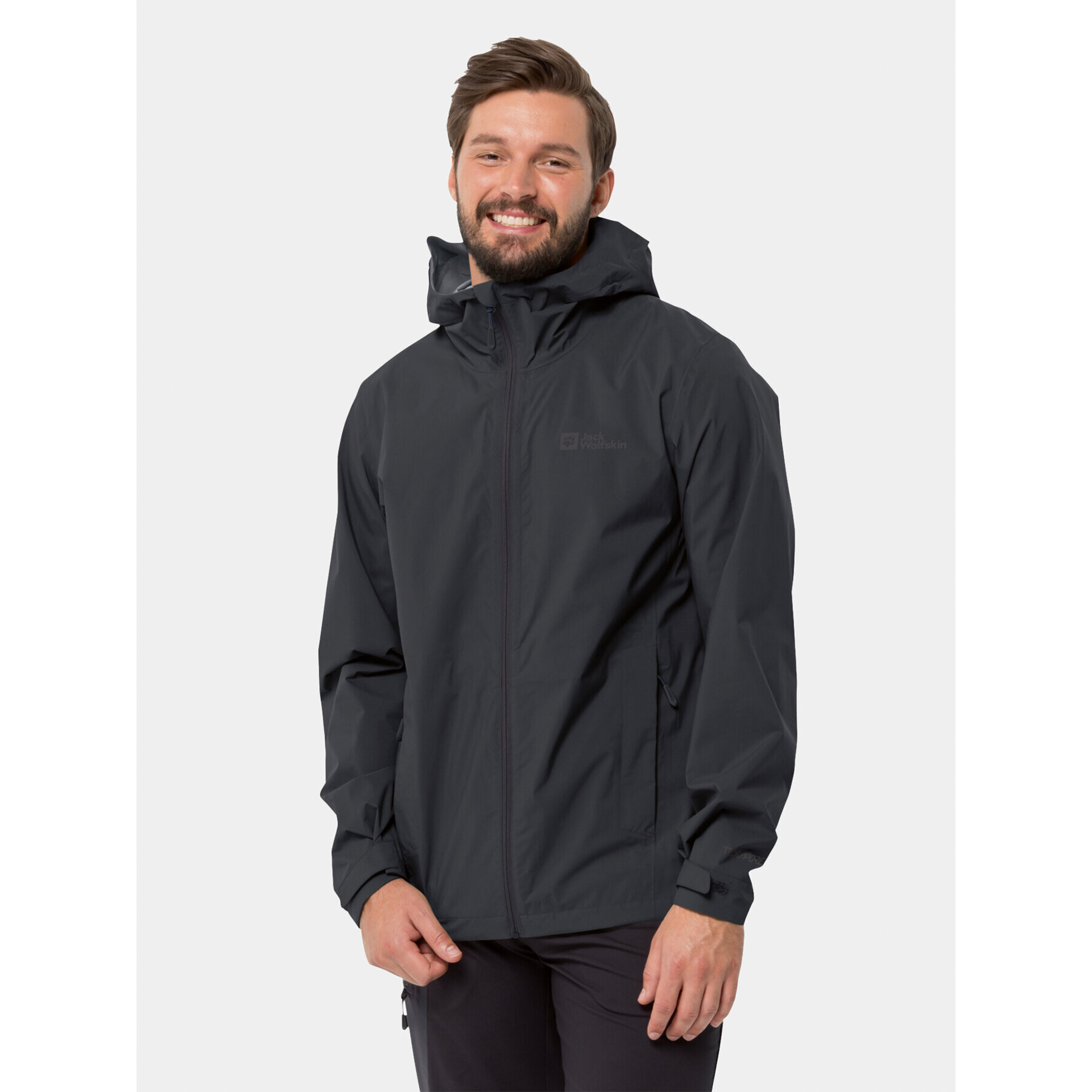 Jack Wolfskin Geacă de ploaie Elsberg 2.5L Jkt 1115881 Negru Regular Fit - Pled.ro