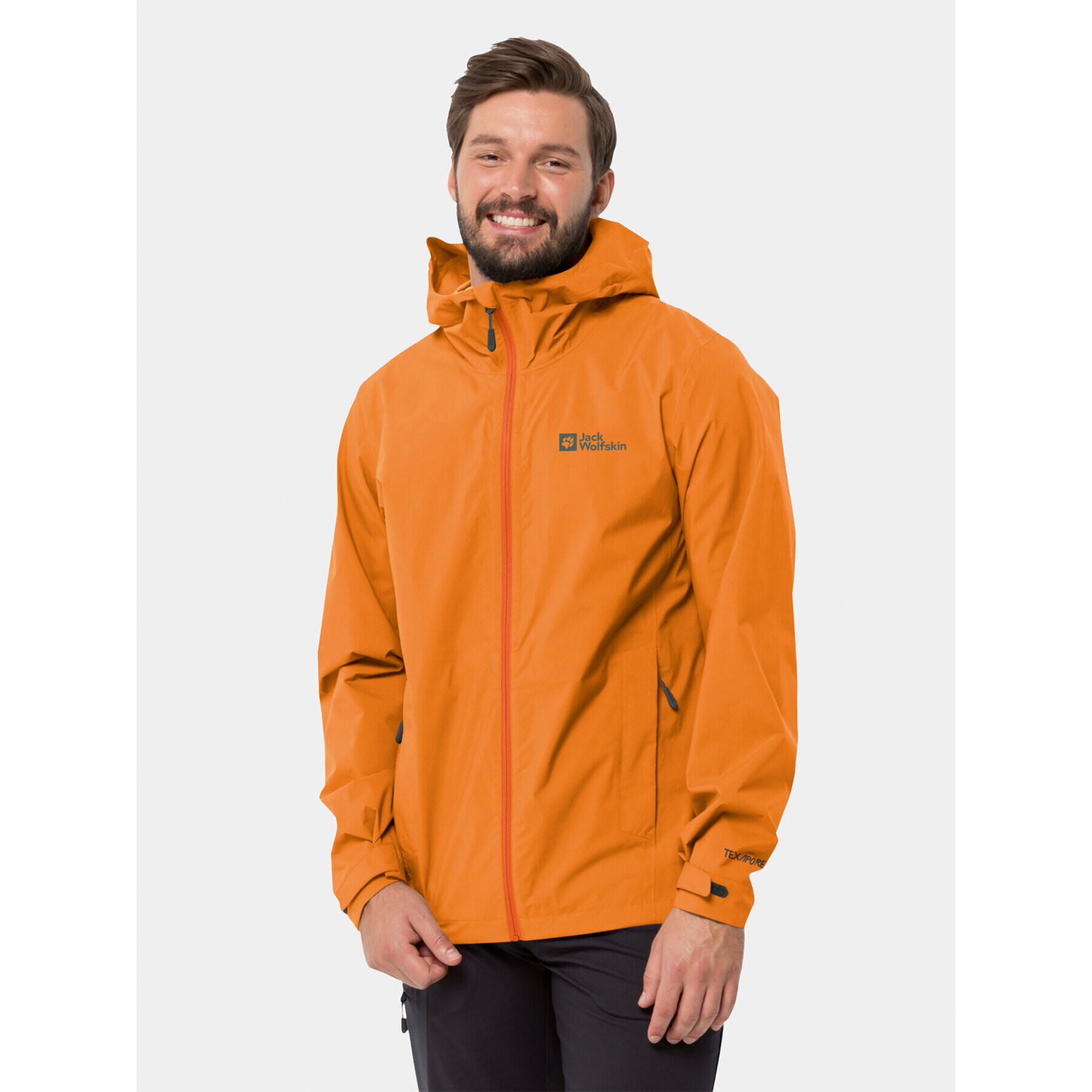 Jack Wolfskin Geacă de ploaie Elsberg 2.5L Jkt 1115881 Portocaliu Regular Fit - Pled.ro