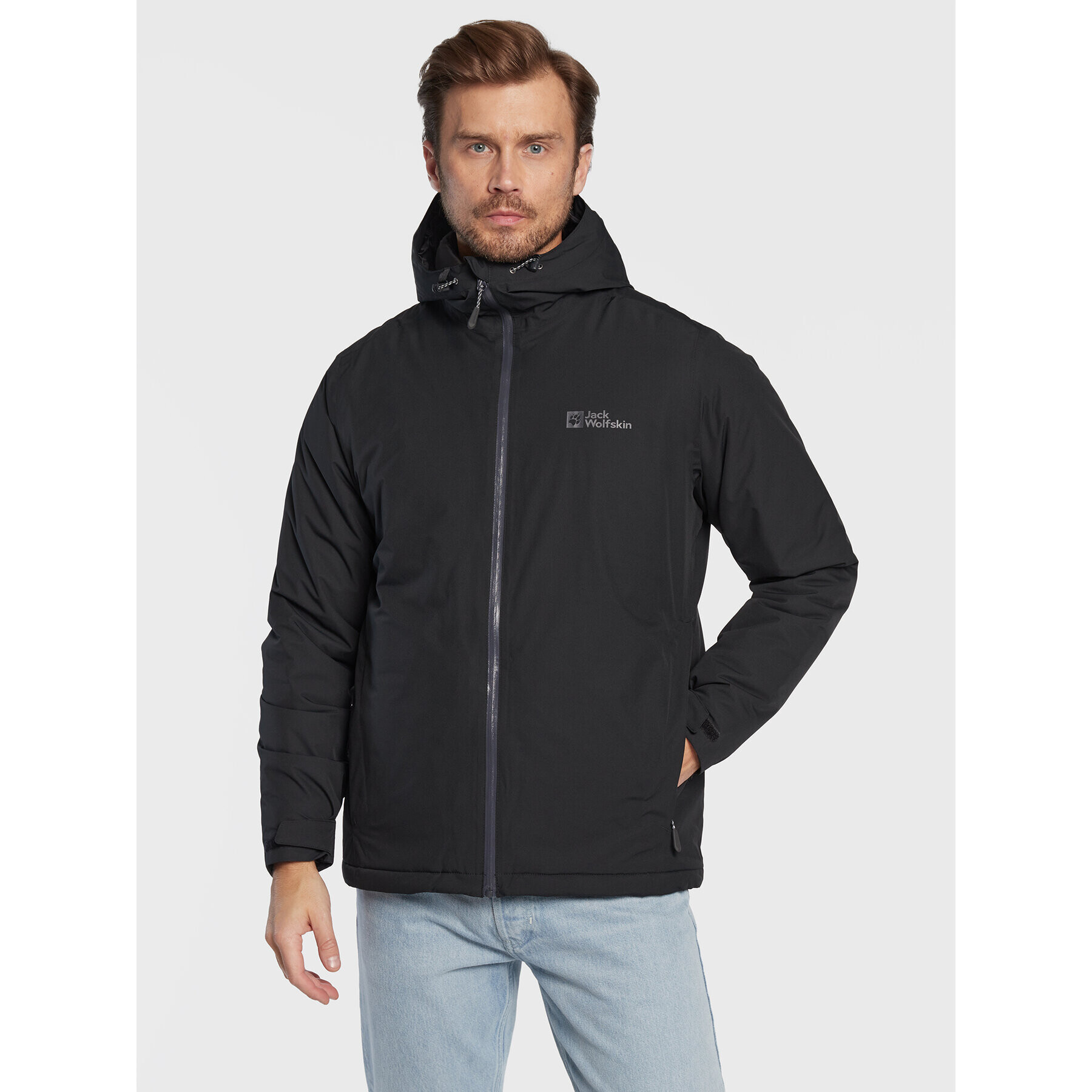 Jack Wolfskin Geacă de ploaie Wisper 1111723 Negru Regular Fit - Pled.ro