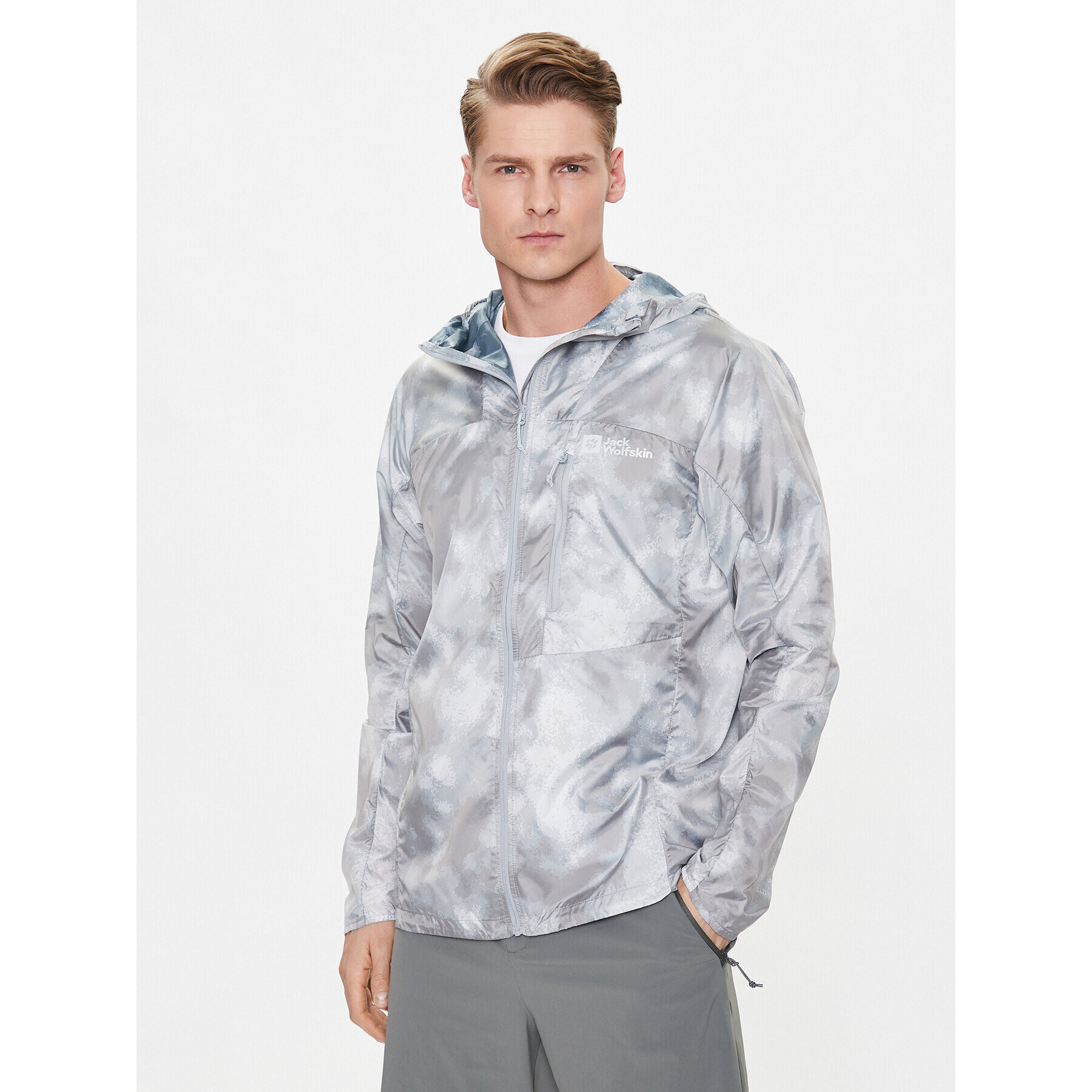 Jack Wolfskin Geacă de vânt Prelight 1307551 Gri Regular Fit - Pled.ro