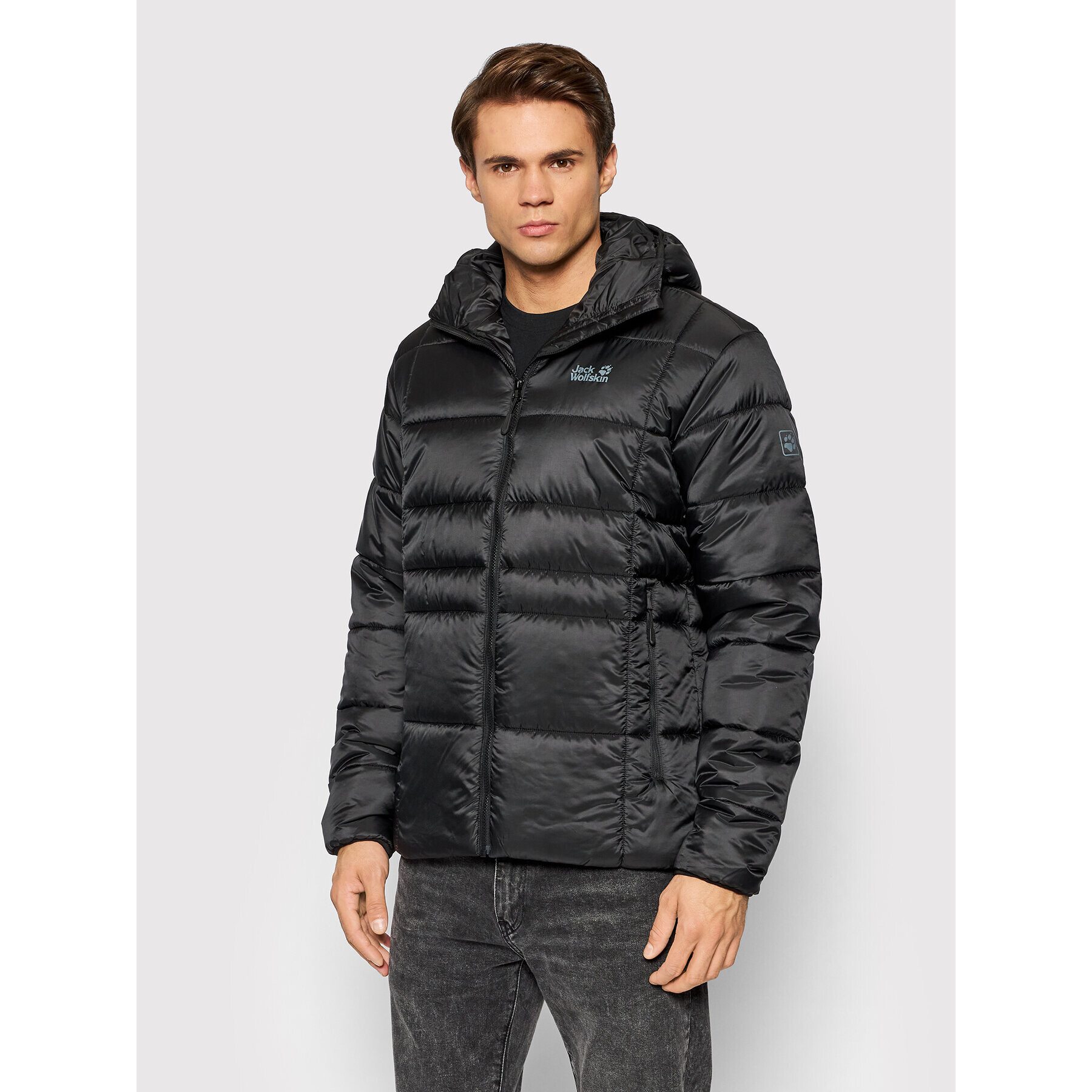 Jack Wolfskin Geacă din puf Argon 1205302 Negru Regular Fit - Pled.ro