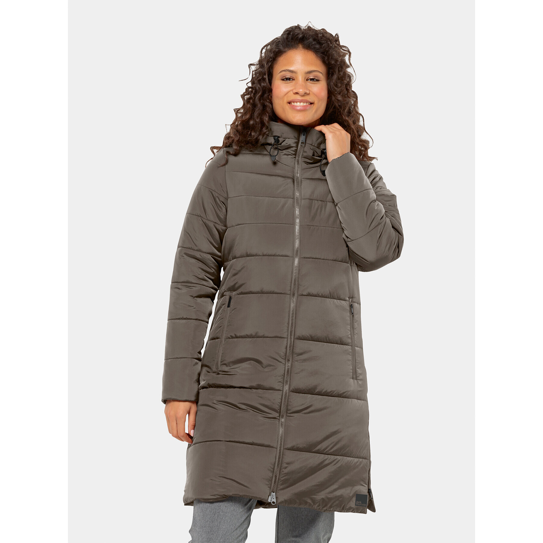 Jack Wolfskin Geacă din puf Eisbach Coat 1206981 Maro Regular Fit - Pled.ro