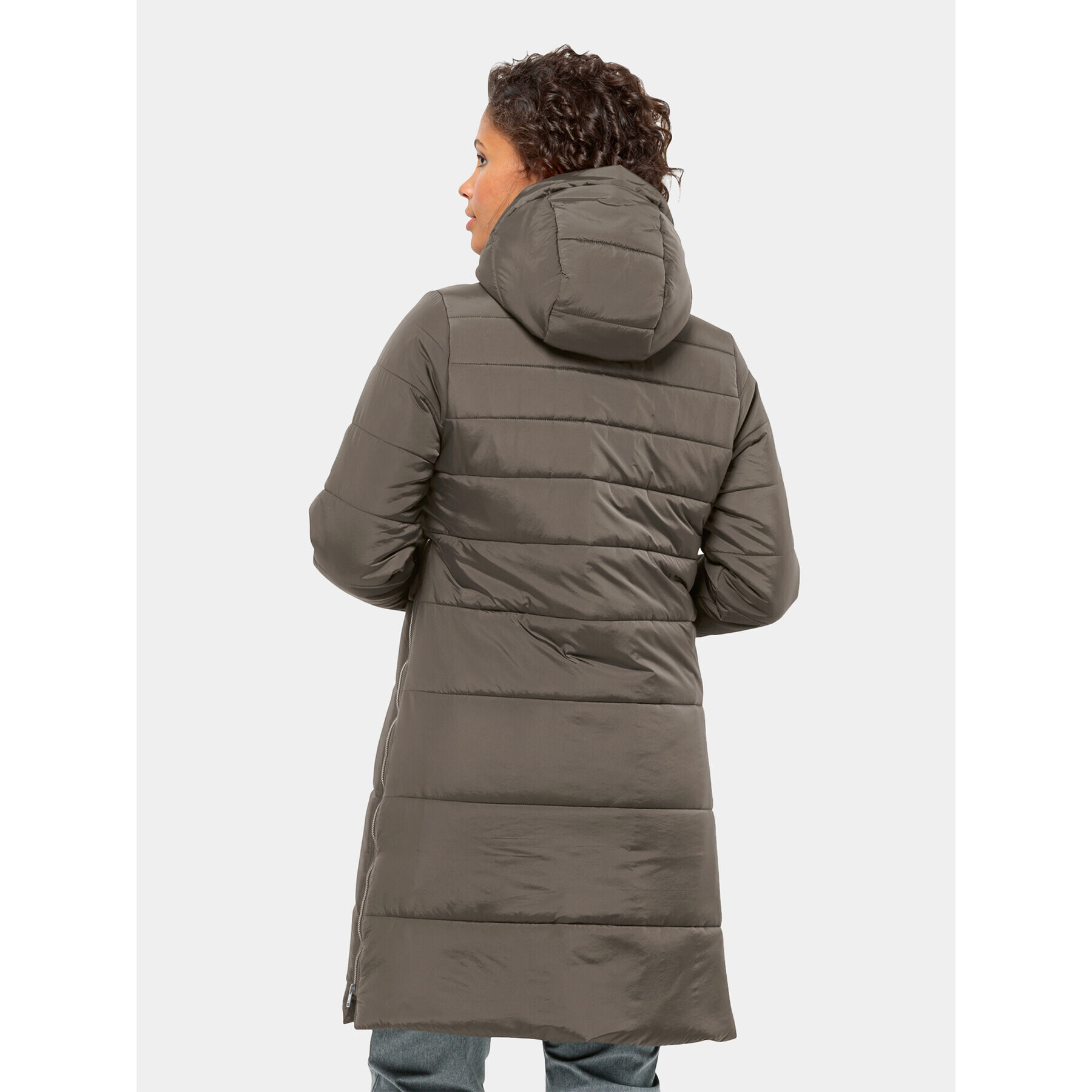 Jack Wolfskin Geacă din puf Eisbach Coat 1206981 Maro Regular Fit - Pled.ro