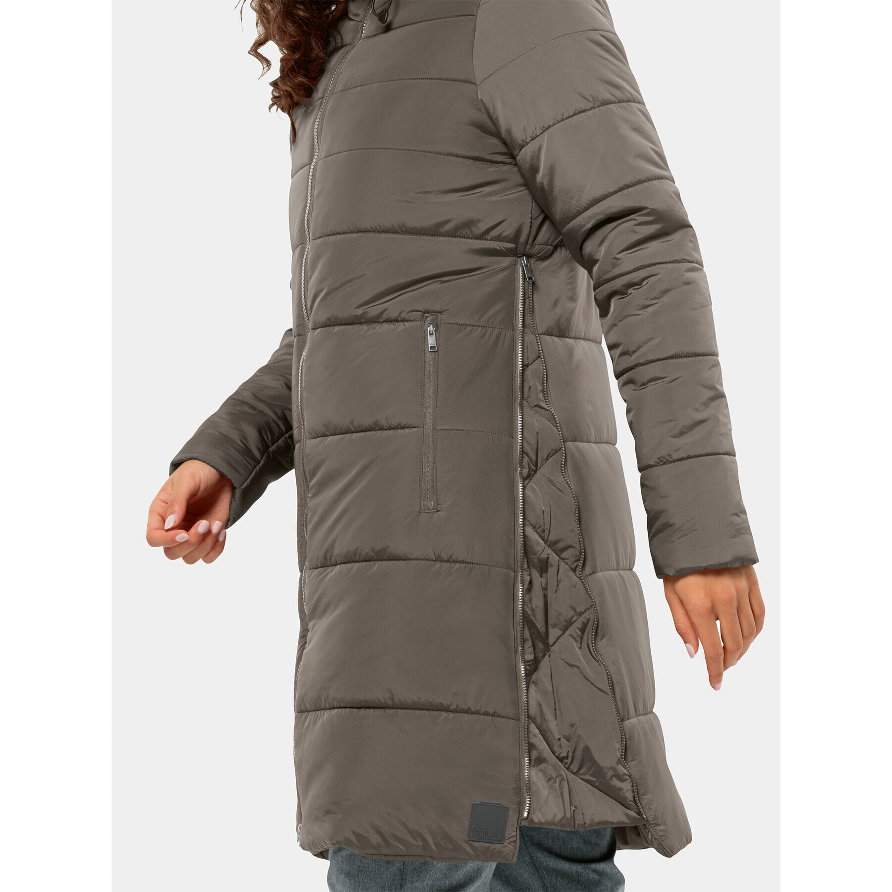 Jack Wolfskin Geacă din puf Eisbach Coat 1206981 Maro Regular Fit - Pled.ro