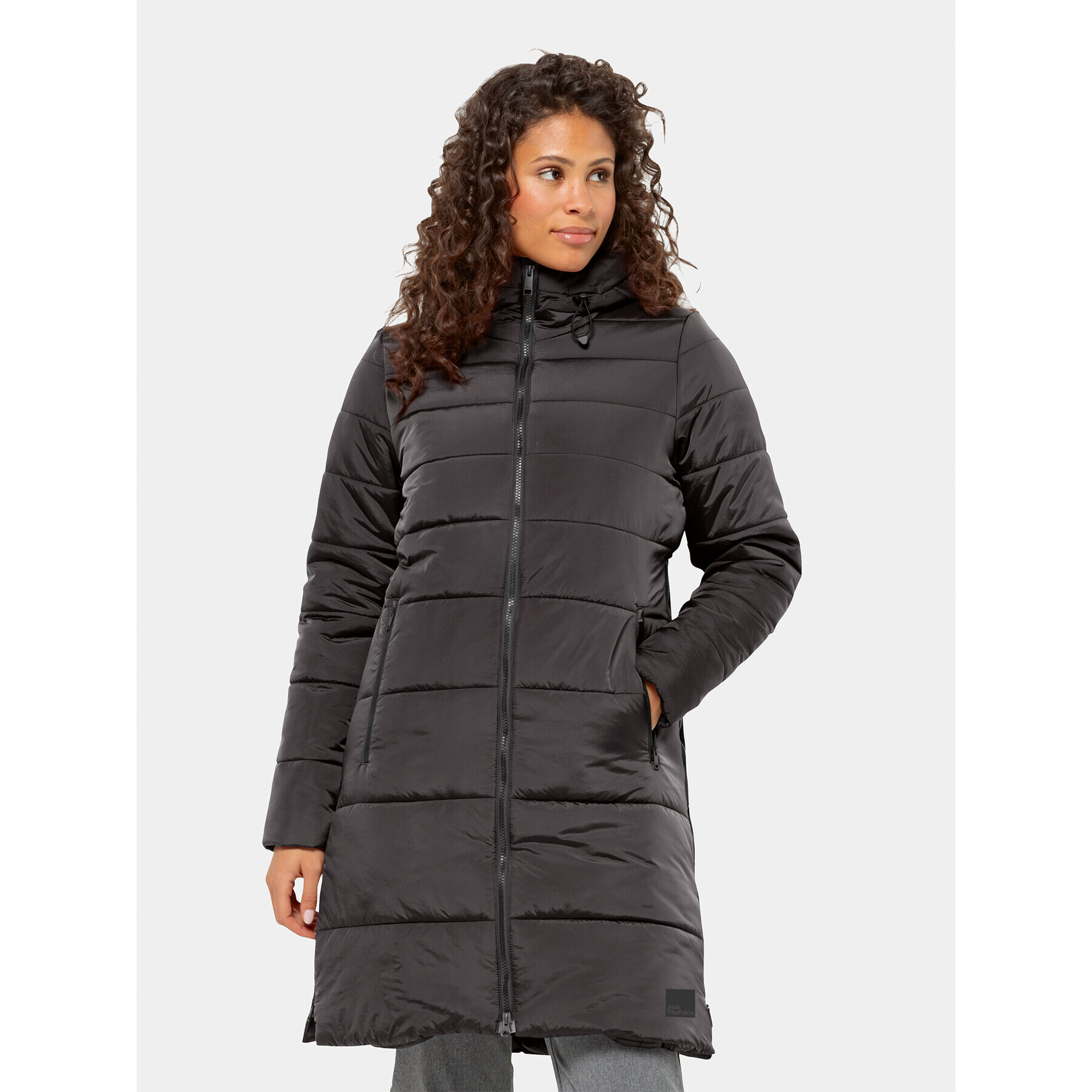 Jack Wolfskin Geacă din puf Eisbach Coat 1206981 Negru Regular Fit - Pled.ro