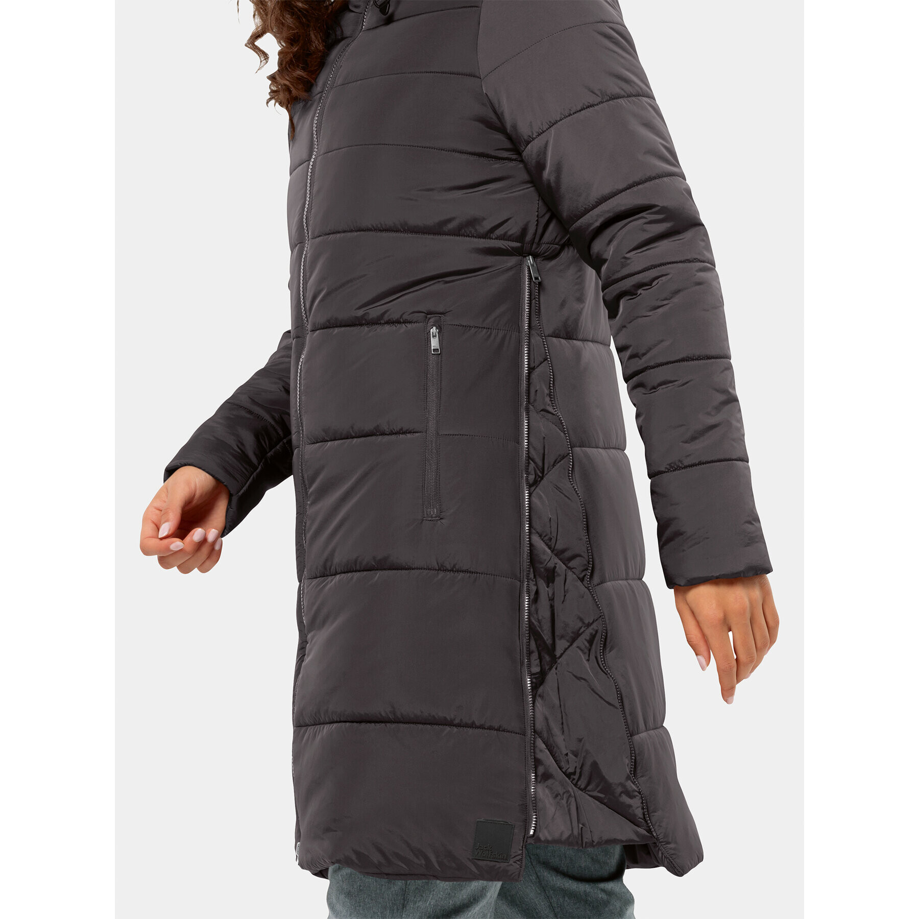 Jack Wolfskin Geacă din puf Eisbach Coat 1206981 Negru Regular Fit - Pled.ro