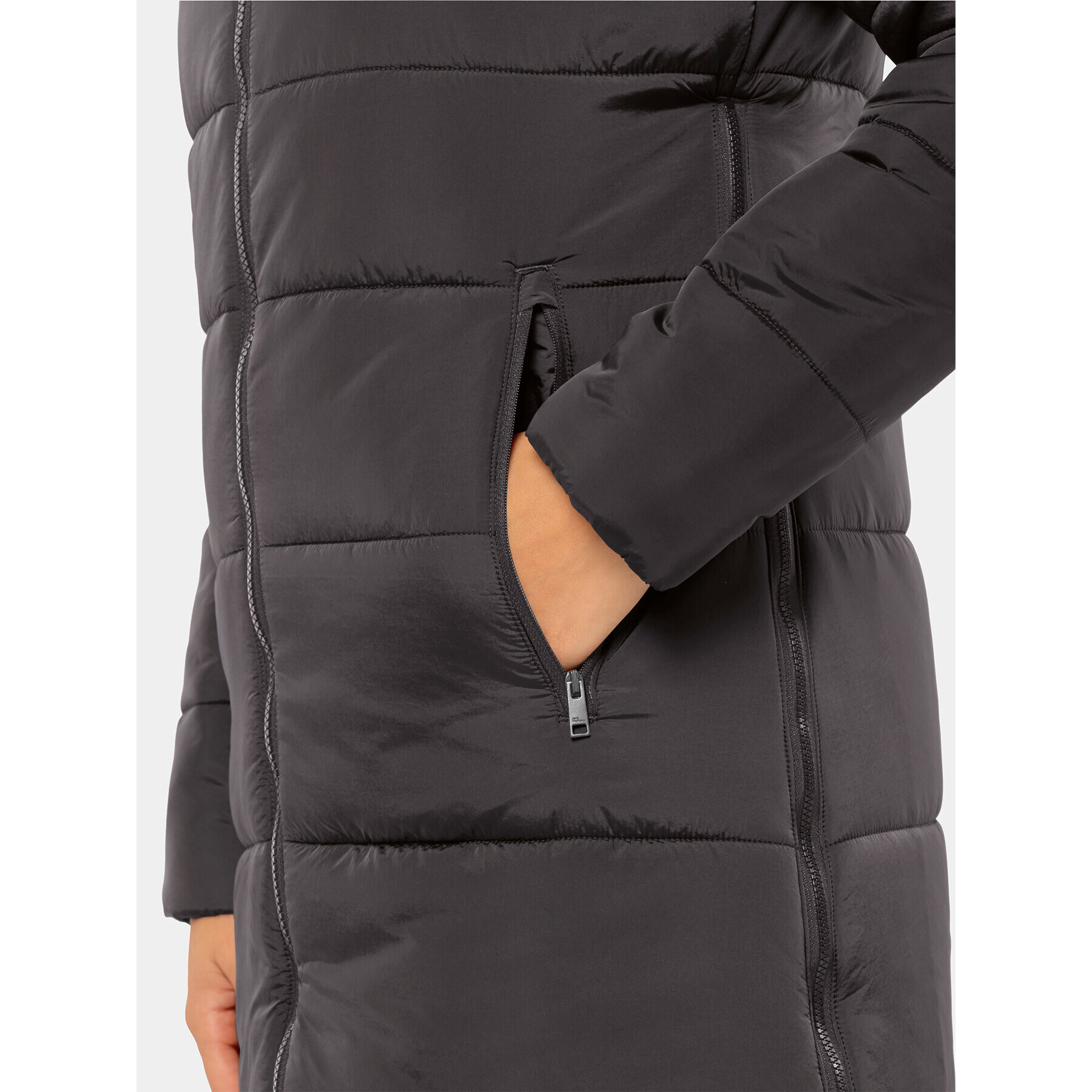 Jack Wolfskin Geacă din puf Eisbach Coat 1206981 Negru Regular Fit - Pled.ro