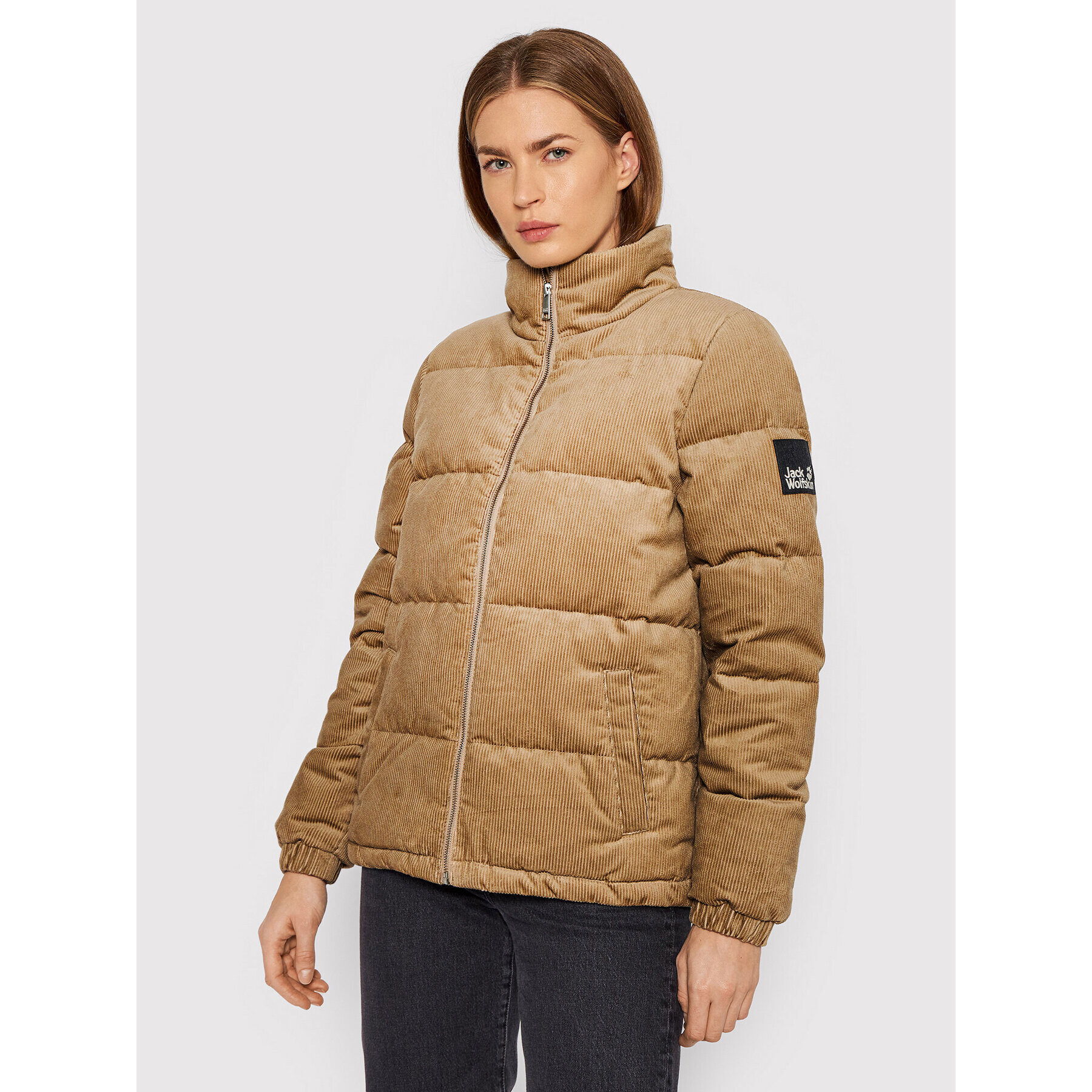 Jack Wolfskin Geacă din puf Nature Corduroy 1206171 Bej Regular Fit - Pled.ro