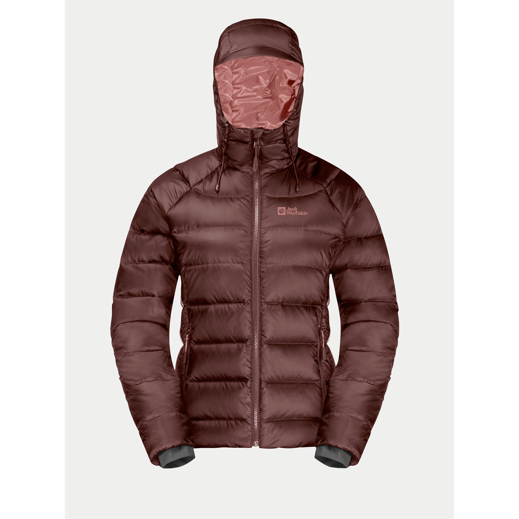 Jack Wolfskin Geacă din puf Nebelhorn Down Hoody 1207091 Vișiniu Regular Fit - Pled.ro