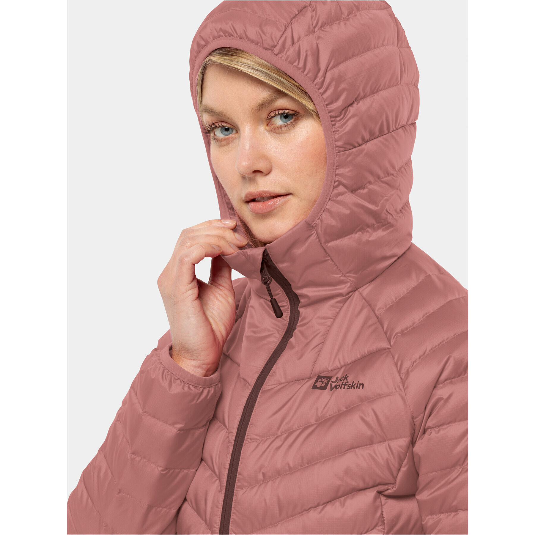 Jack Wolfskin Geacă din puf Passamani Down Hoody 1207101 Roz Regular Fit - Pled.ro