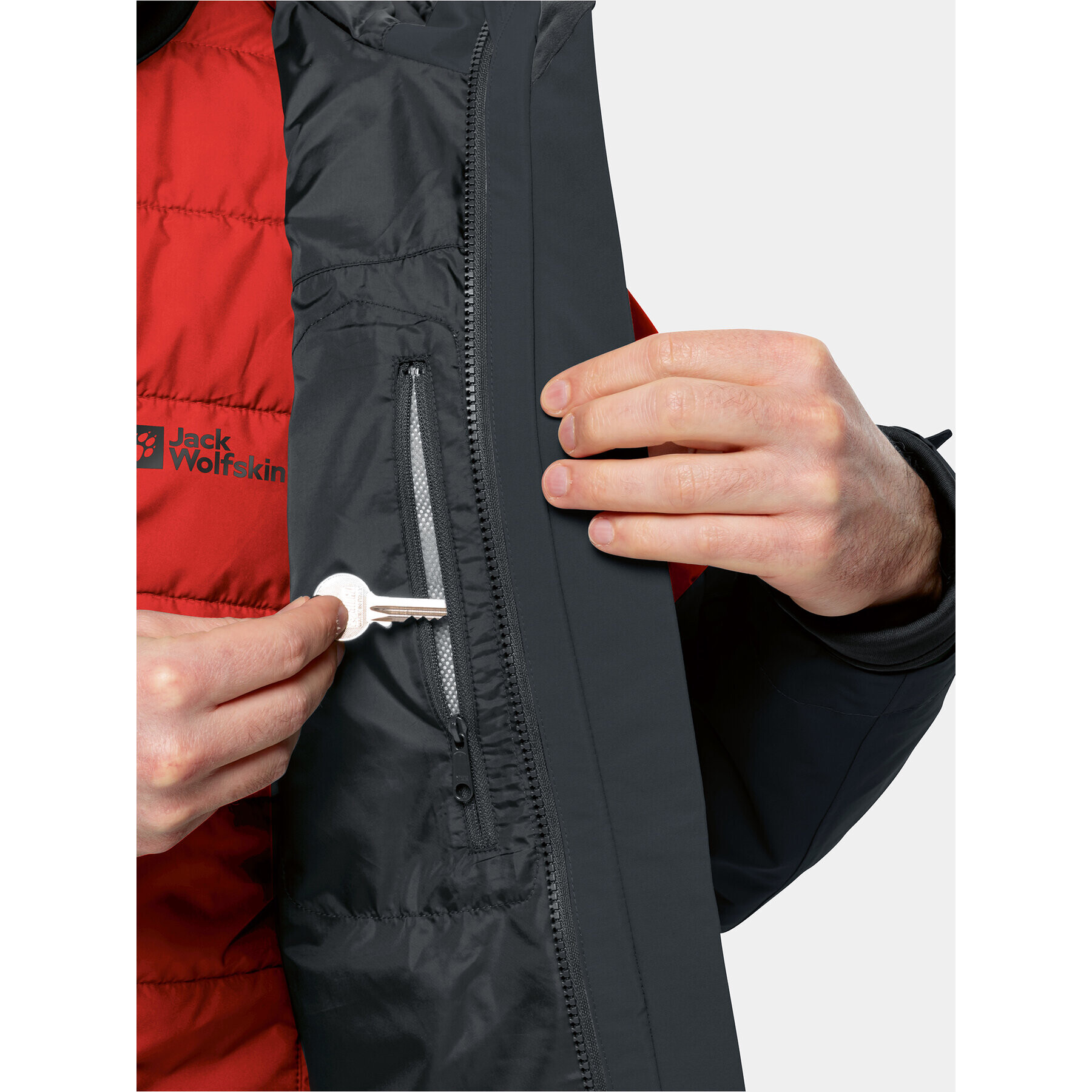 Jack Wolfskin Geacă outdoor Glaabach 3In1 Jkt 1115291 Roșu Regular Fit - Pled.ro