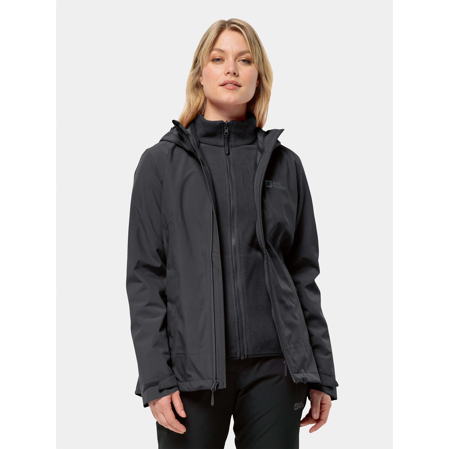 Jack Wolfskin Geacă outdoor Moonrise 3In1 Jkt 1115621 Negru Regular Fit - Pled.ro