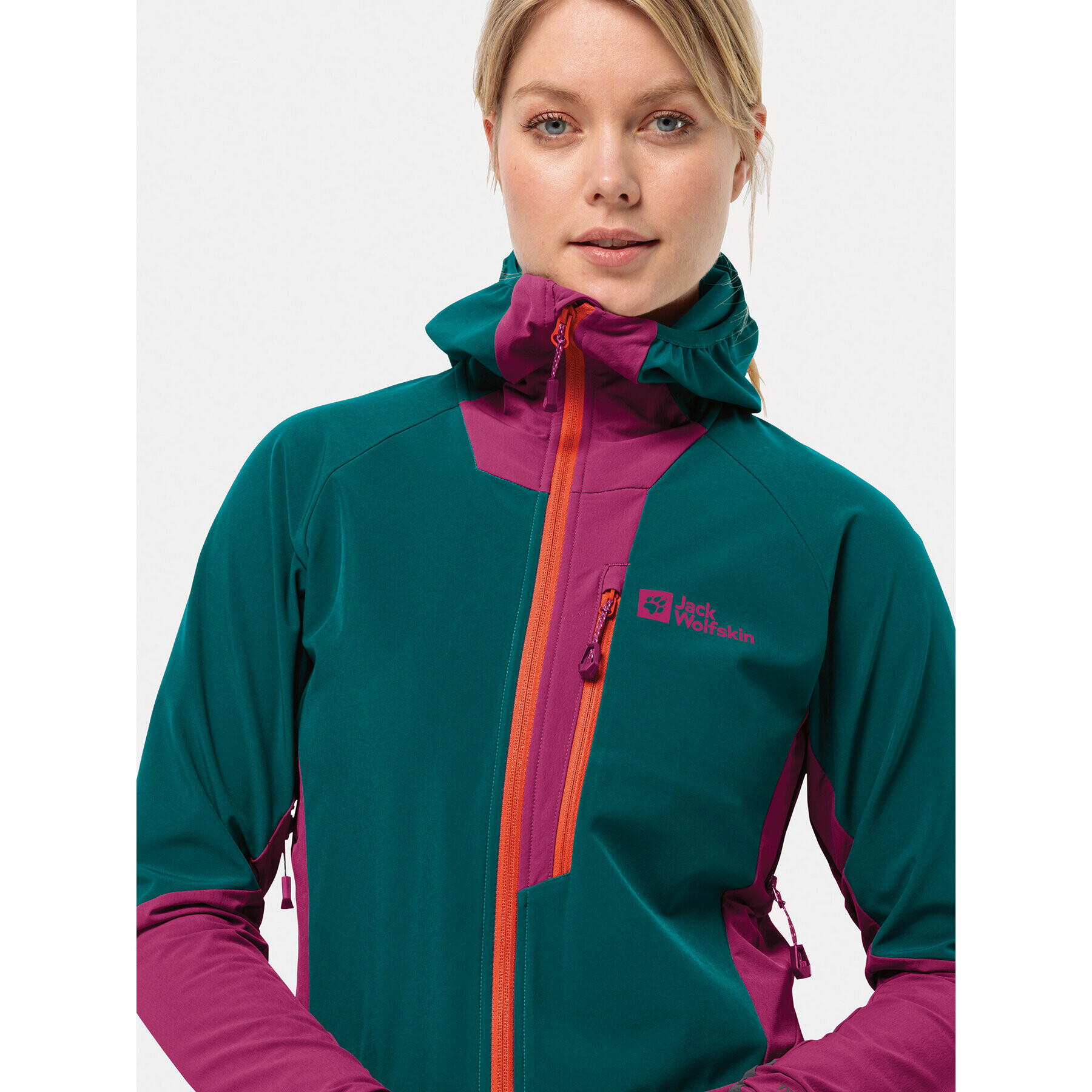 Jack Wolfskin Geacă softshell Alpspitze Hoody 1307751 Verde Regular Fit - Pled.ro