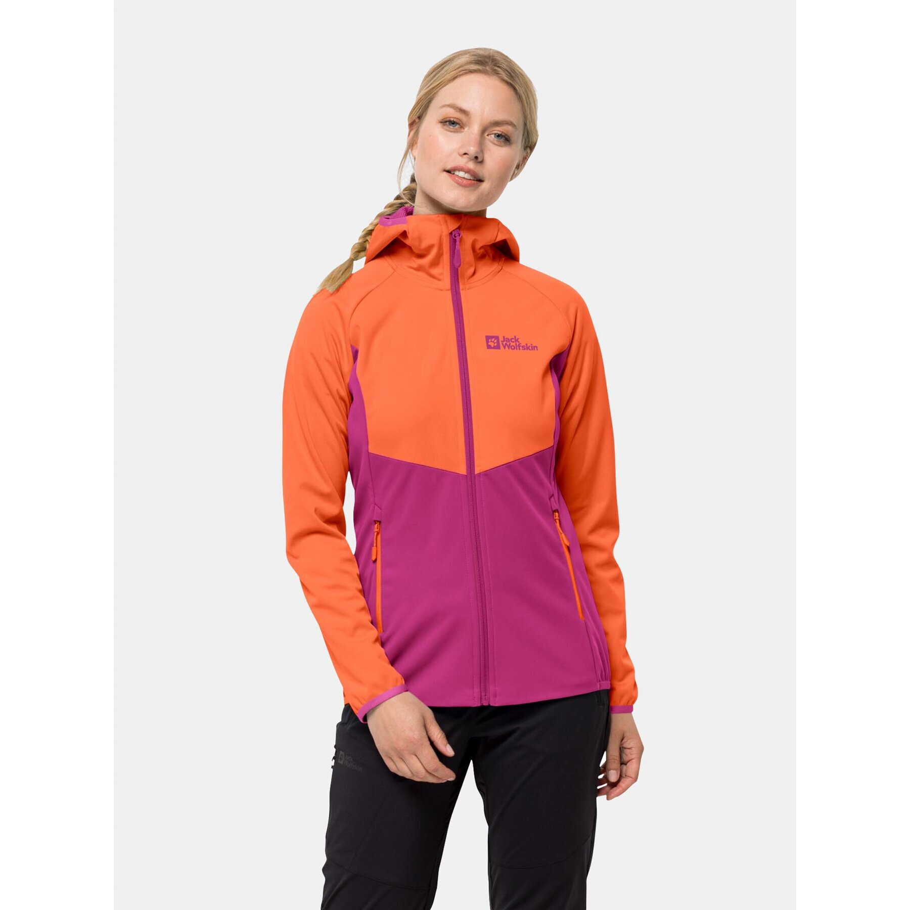 Jack Wolfskin Geacă softshell Go Hike Softshell 1306862 Roz Regular Fit - Pled.ro