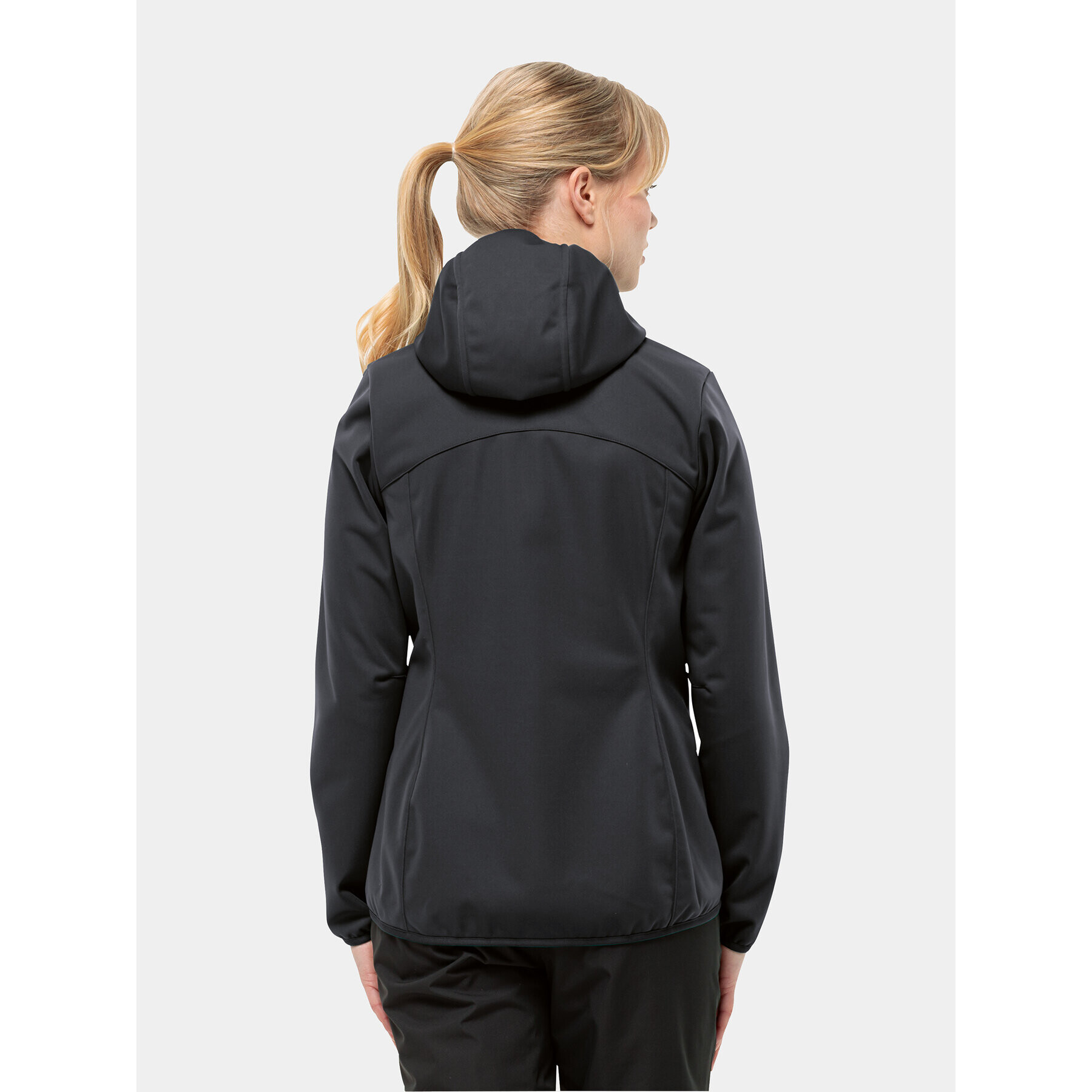 Jack Wolfskin Geacă softshell Windhain Hoody 1307481 Negru Regular Fit - Pled.ro