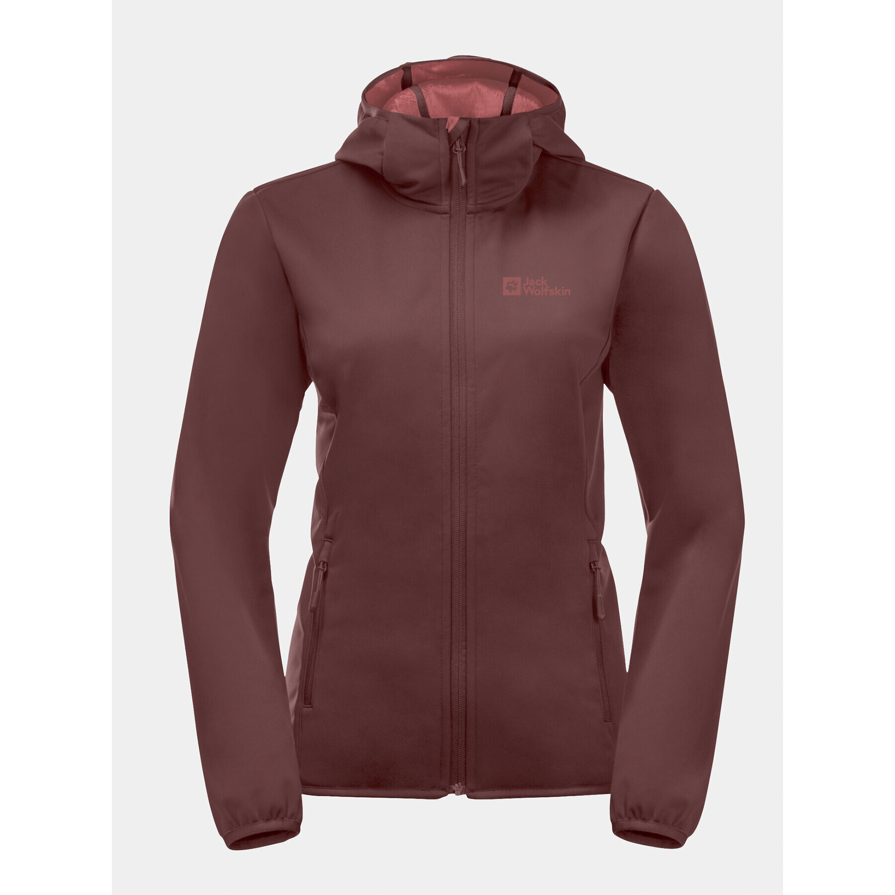 Jack Wolfskin Geacă softshell Windhain Hoody 1307481 Vișiniu Regular Fit - Pled.ro