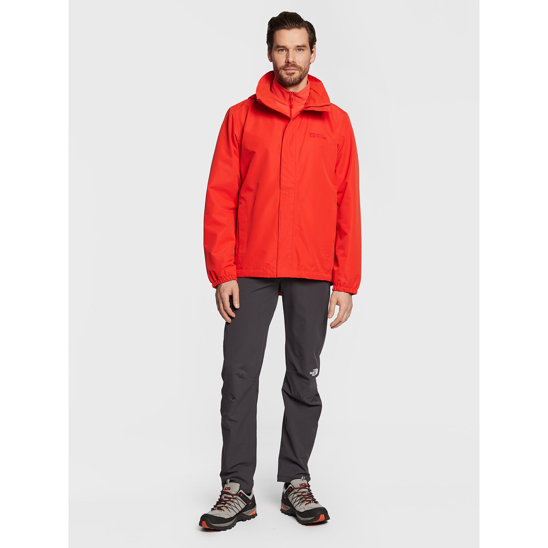 Jack Wolfskin Geacă Stormy Point 1111142 Roșu Regular Fit - Pled.ro