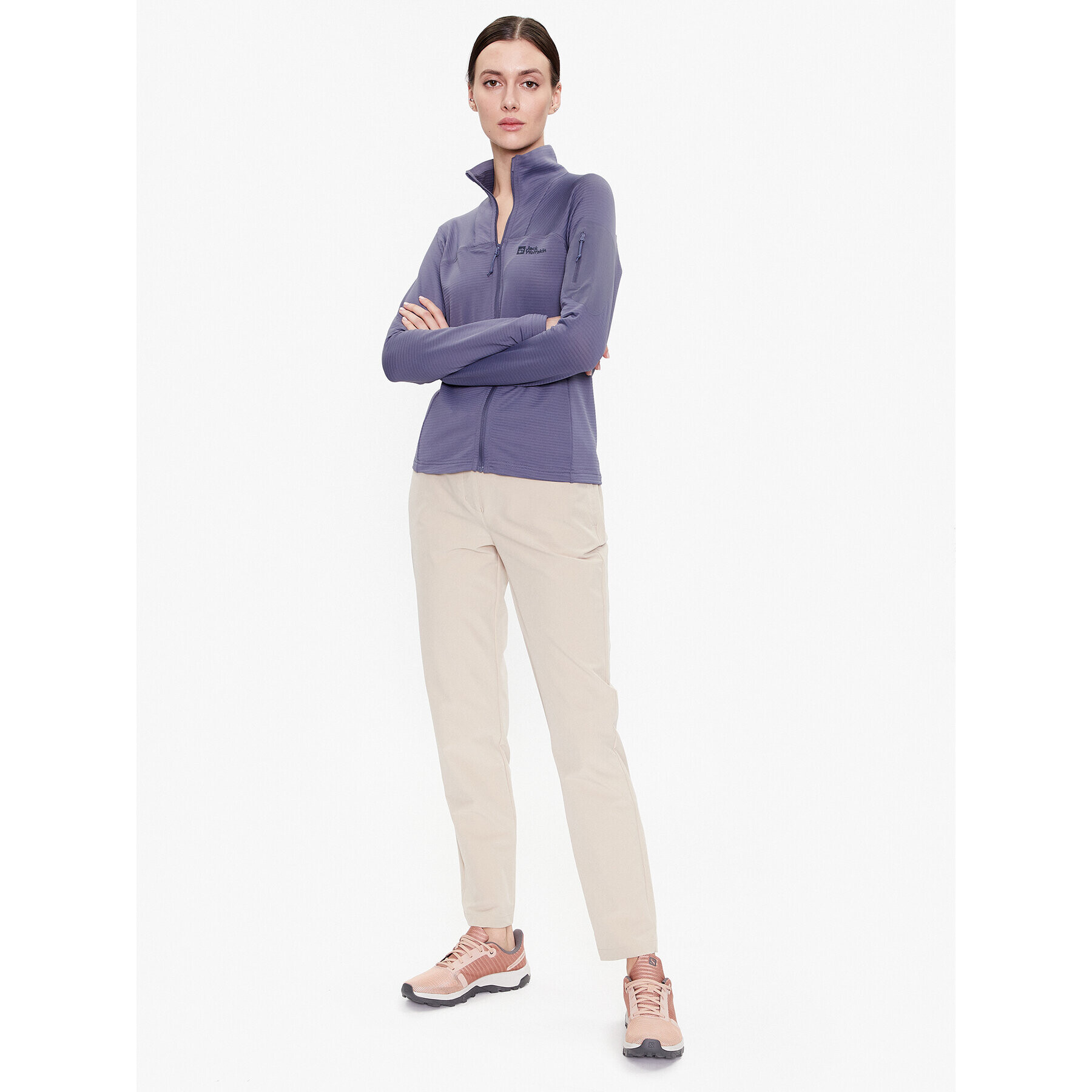 Jack Wolfskin Pantaloni din material 1507072 Bej Regular Fit - Pled.ro