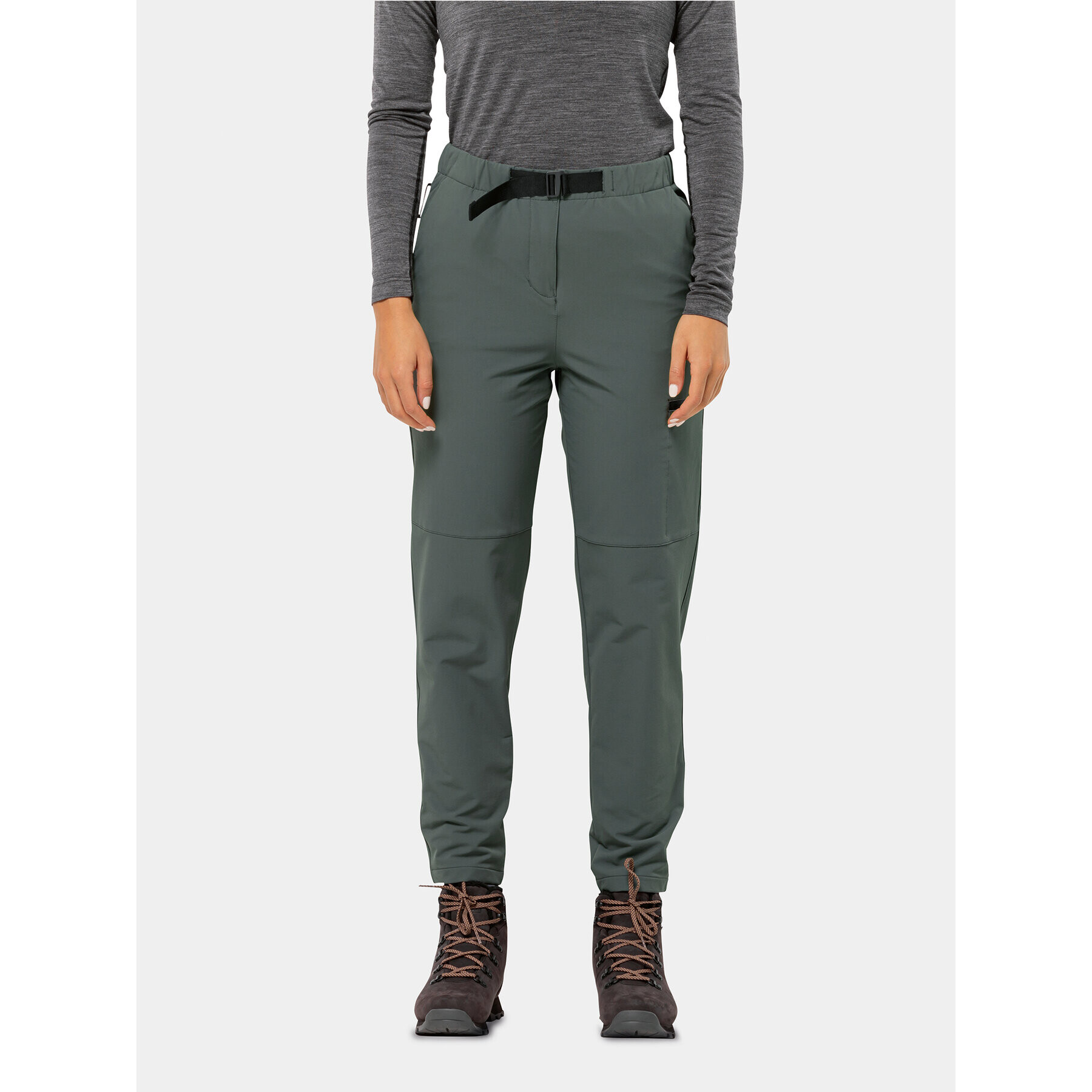 Jack Wolfskin Pantaloni outdoor Wandermood Pants 1508441 Verde Regular Fit - Pled.ro