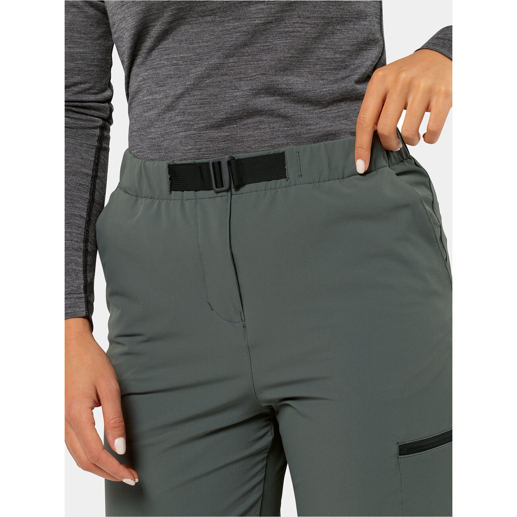 Jack Wolfskin Pantaloni outdoor Wandermood Pants 1508441 Verde Regular Fit - Pled.ro