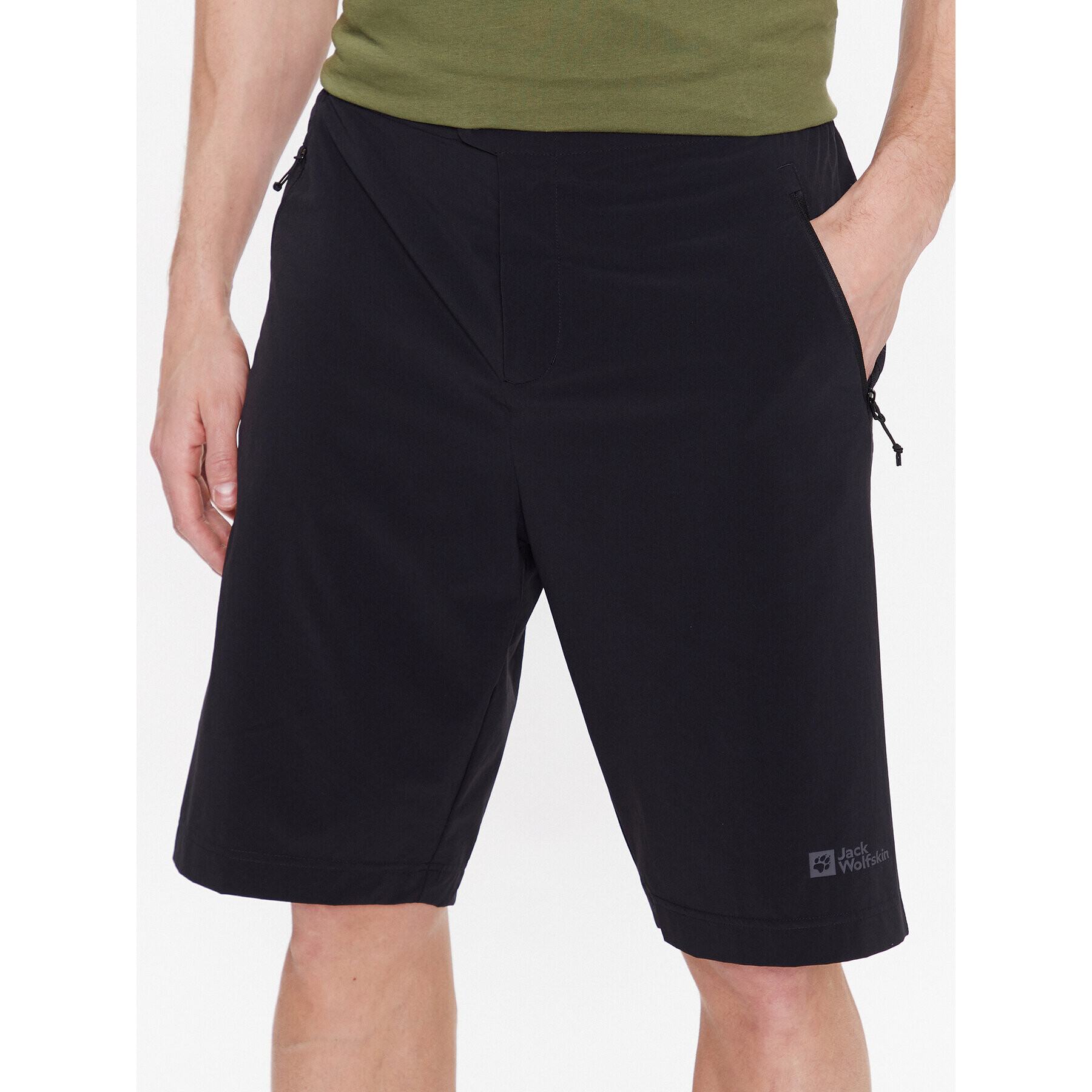 Jack Wolfskin Pantaloni scurți sport Prelight 1508081 Negru Regular Fit - Pled.ro