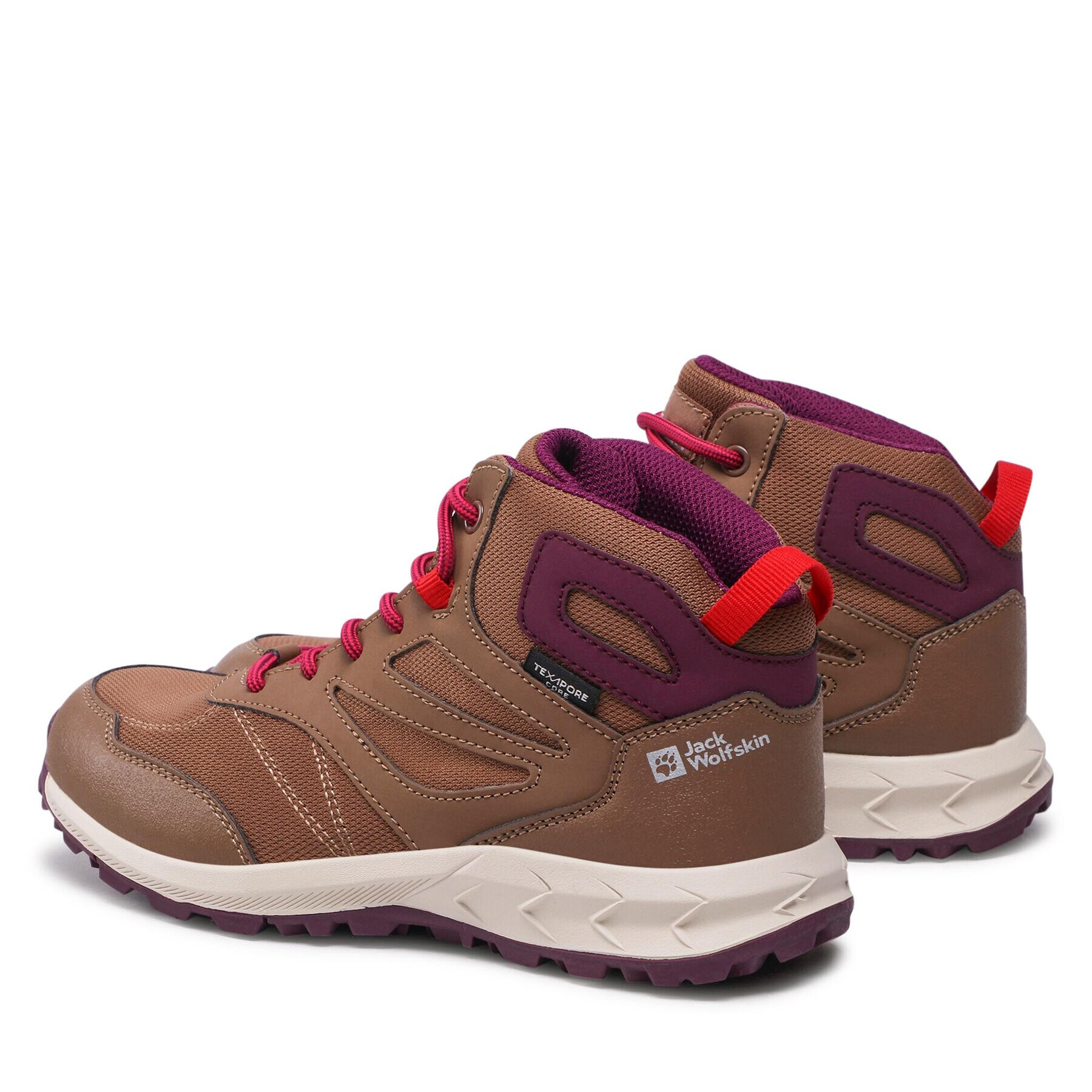 Jack Wolfskin Pantofi Woodland Texapore Mid K 4042152 Maro - Pled.ro