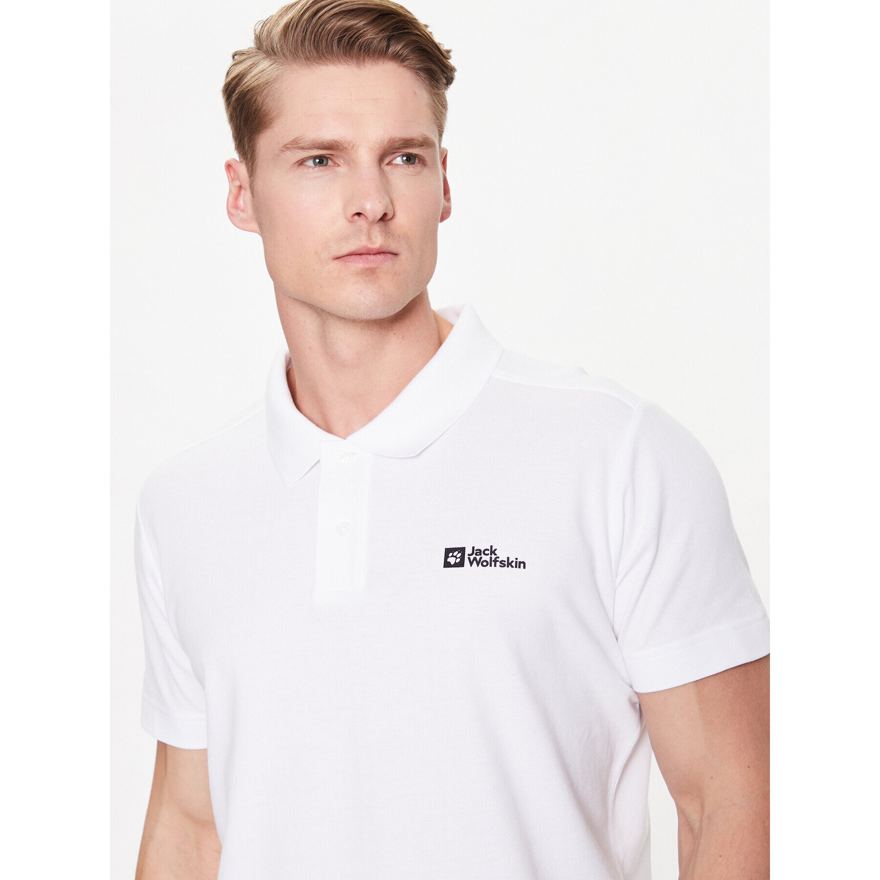 Jack Wolfskin Tricou polo Essential 1809301 Alb Regular Fit - Pled.ro