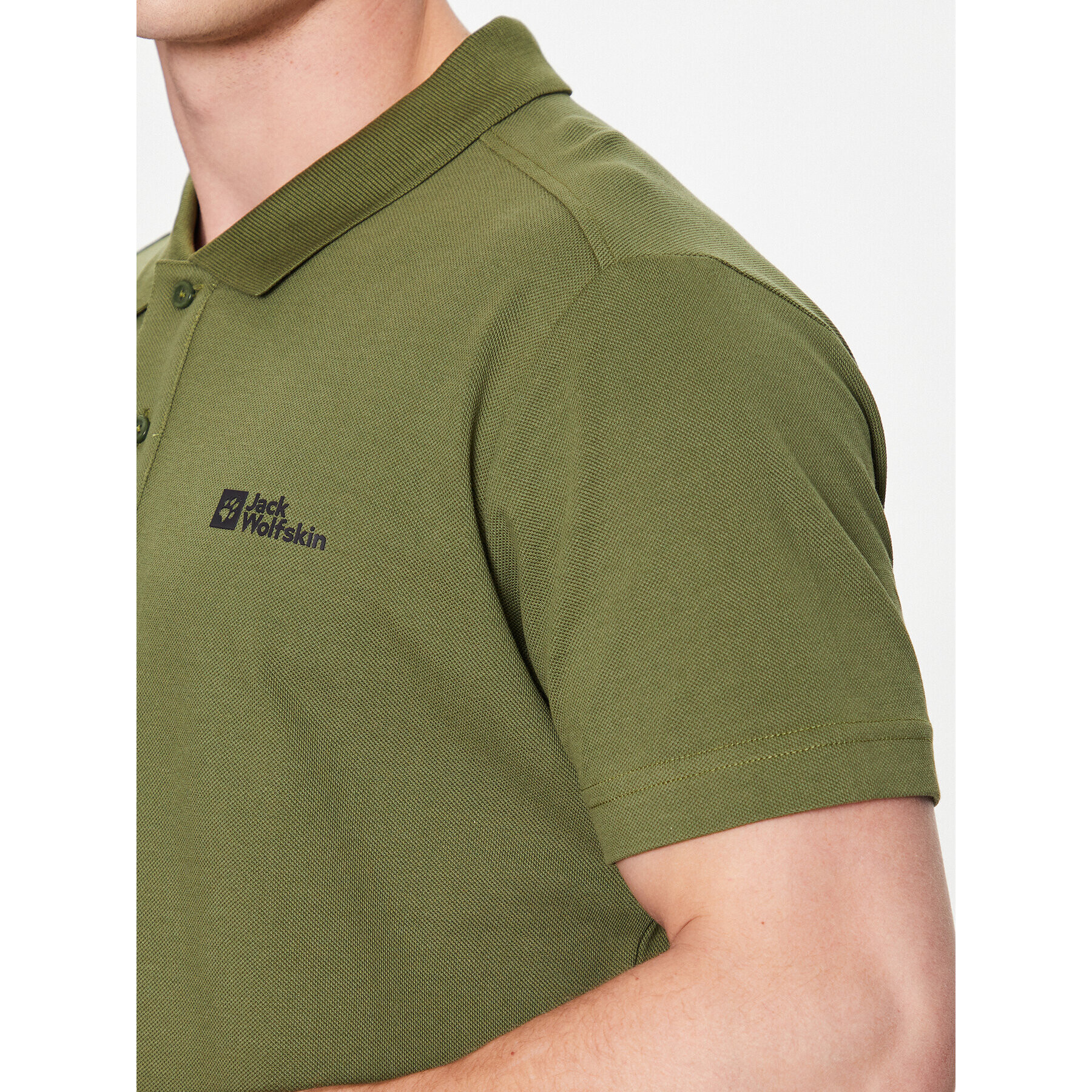 Jack Wolfskin Tricou polo Essential 1809301 Verde Regular Fit - Pled.ro