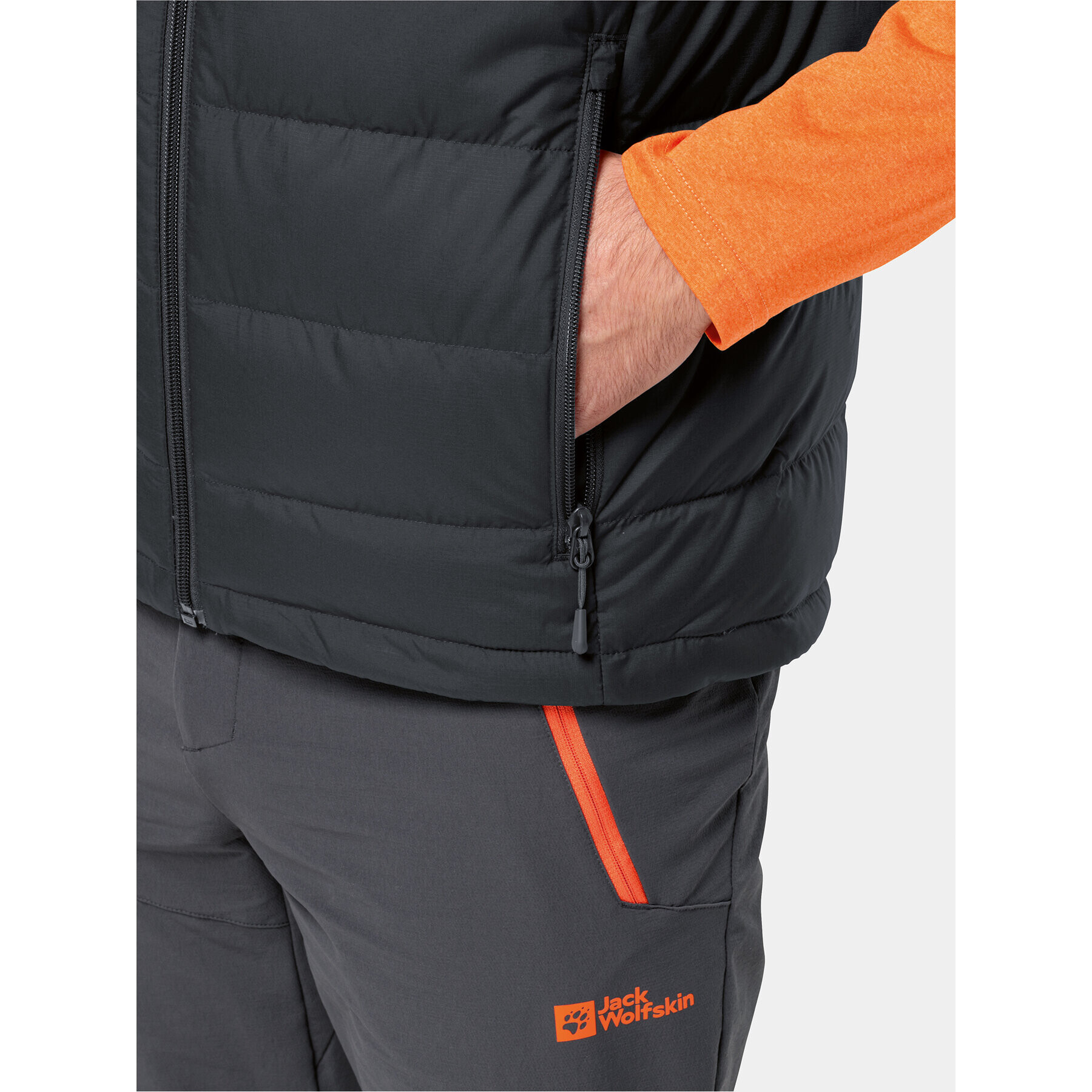 Jack Wolfskin Vestă Ather Down Vest 1207691 Negru Regular Fit - Pled.ro