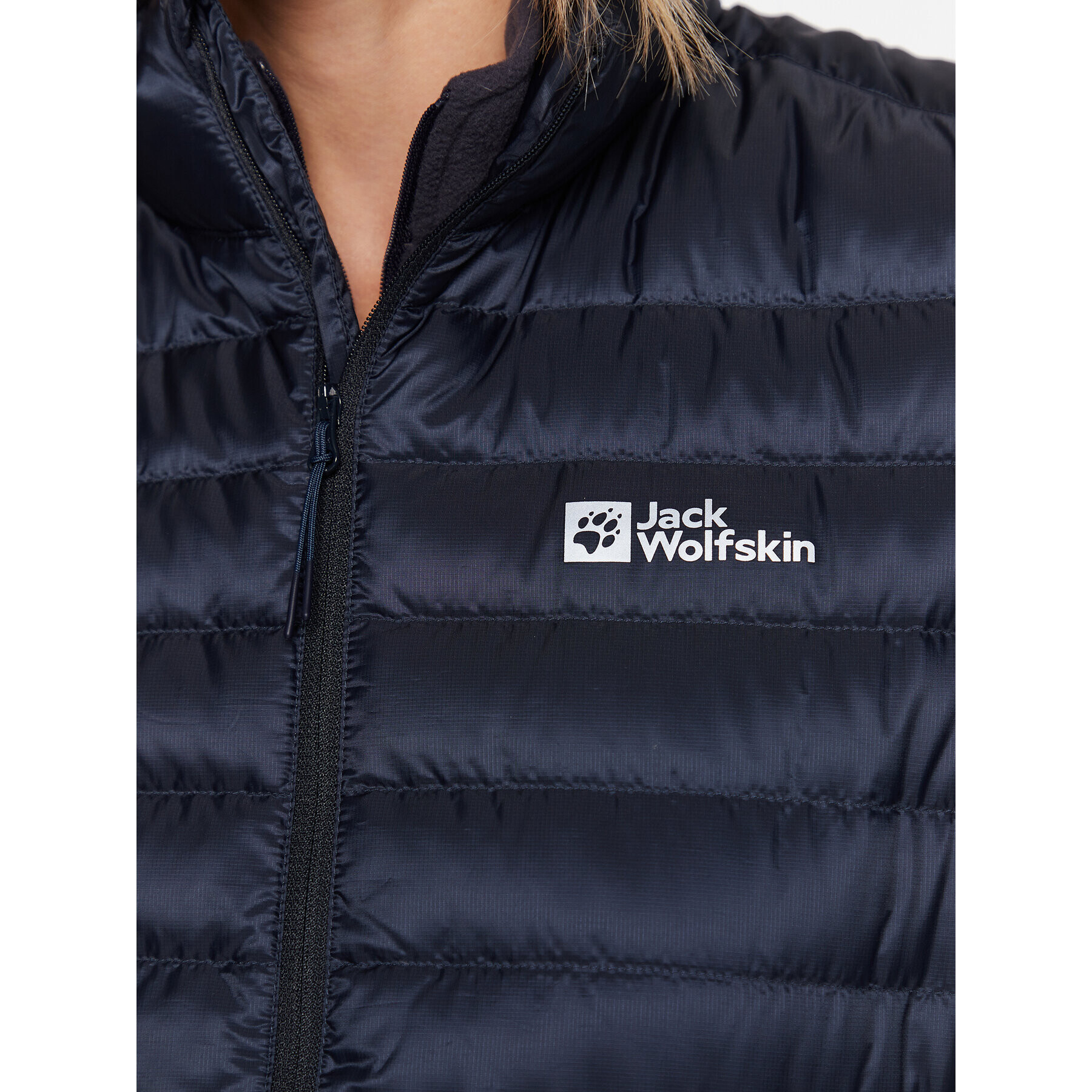 Jack Wolfskin Vestă Pack & Go 1207031 Bleumarin Regular Fit - Pled.ro