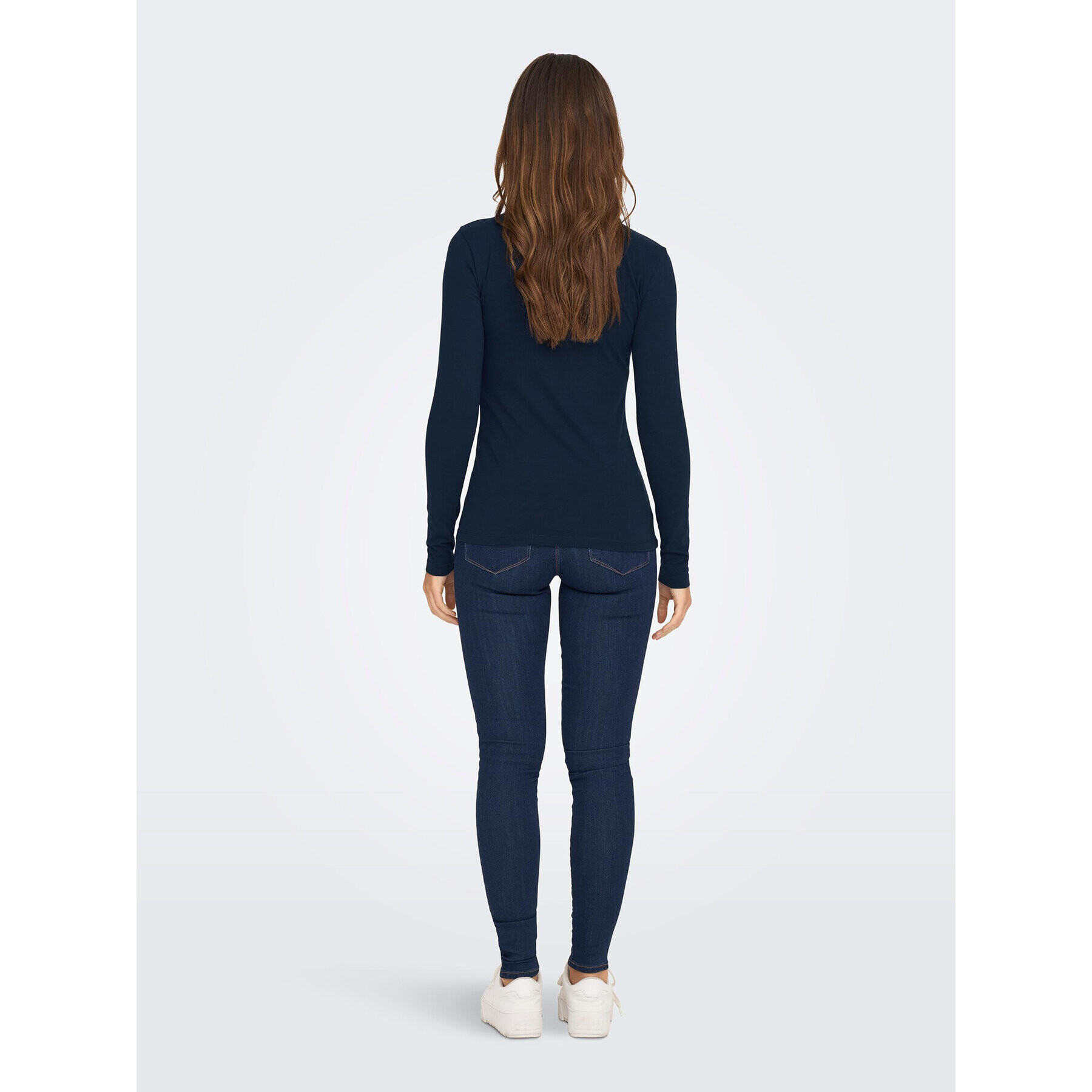 JDY Bluză cu gât 15165633 Bleumarin Slim Fit - Pled.ro