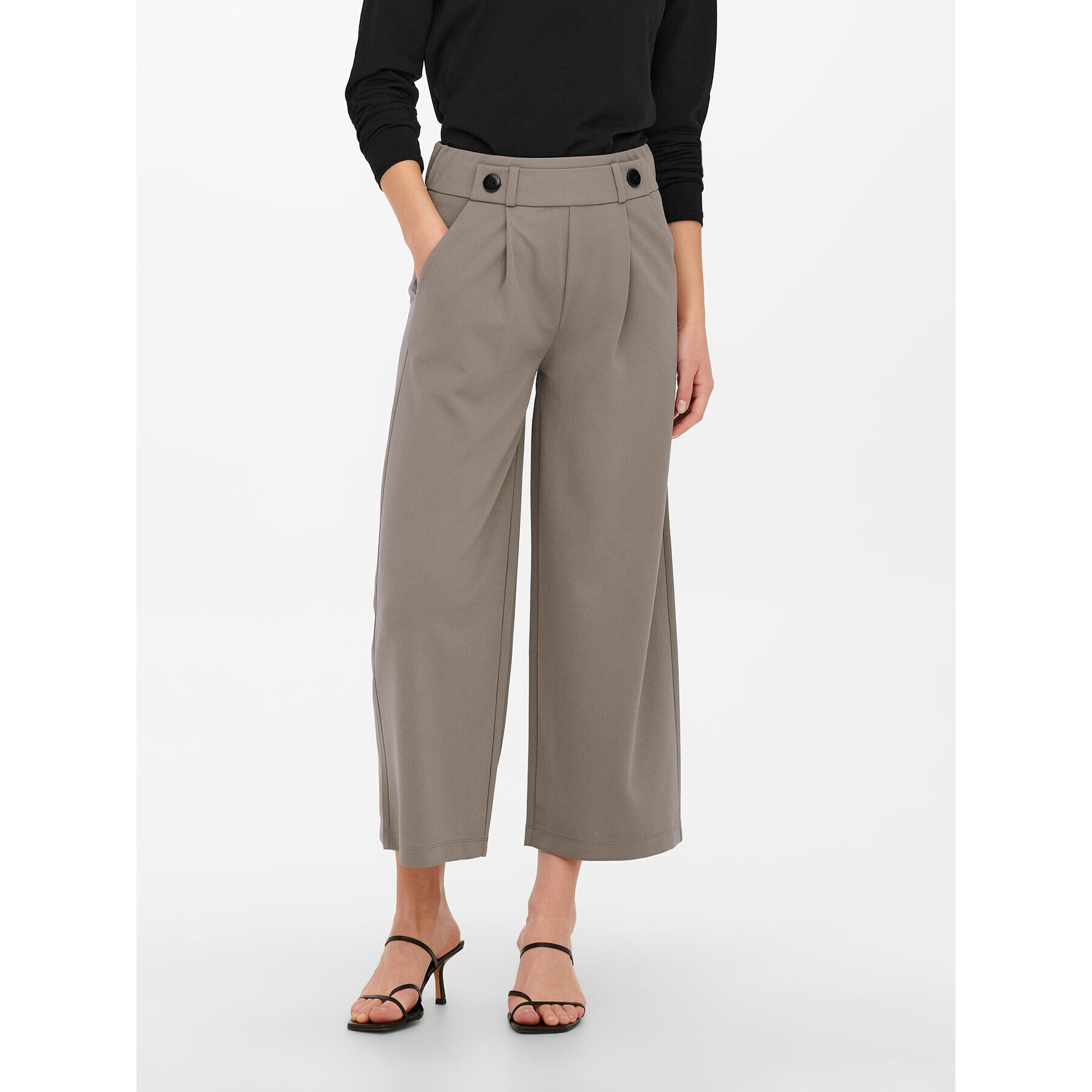 JDY Pantaloni culotte Geggo 15208417 Bej Wide Leg - Pled.ro