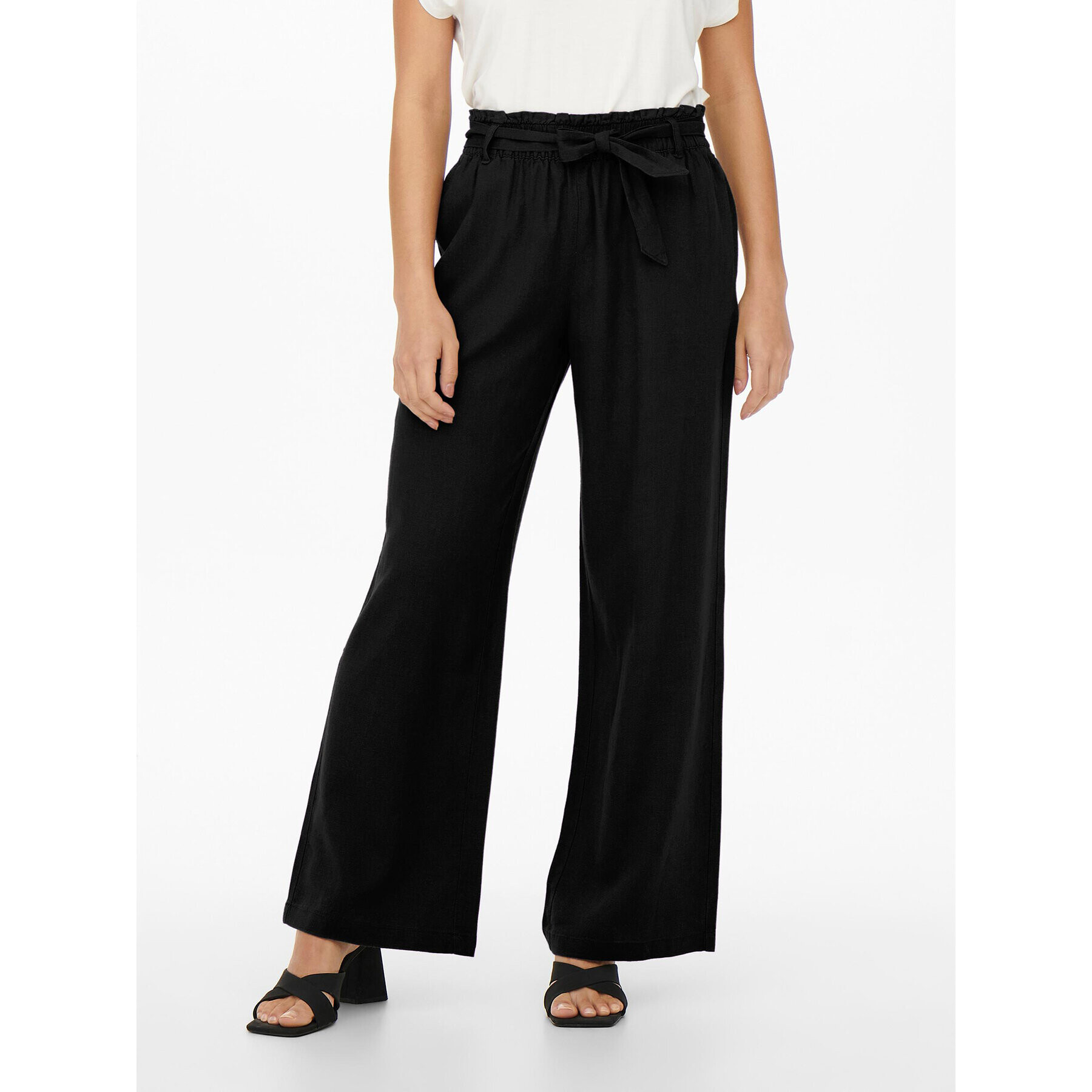 JDY Pantaloni din material 15254626 Negru Loose Fit - Pled.ro