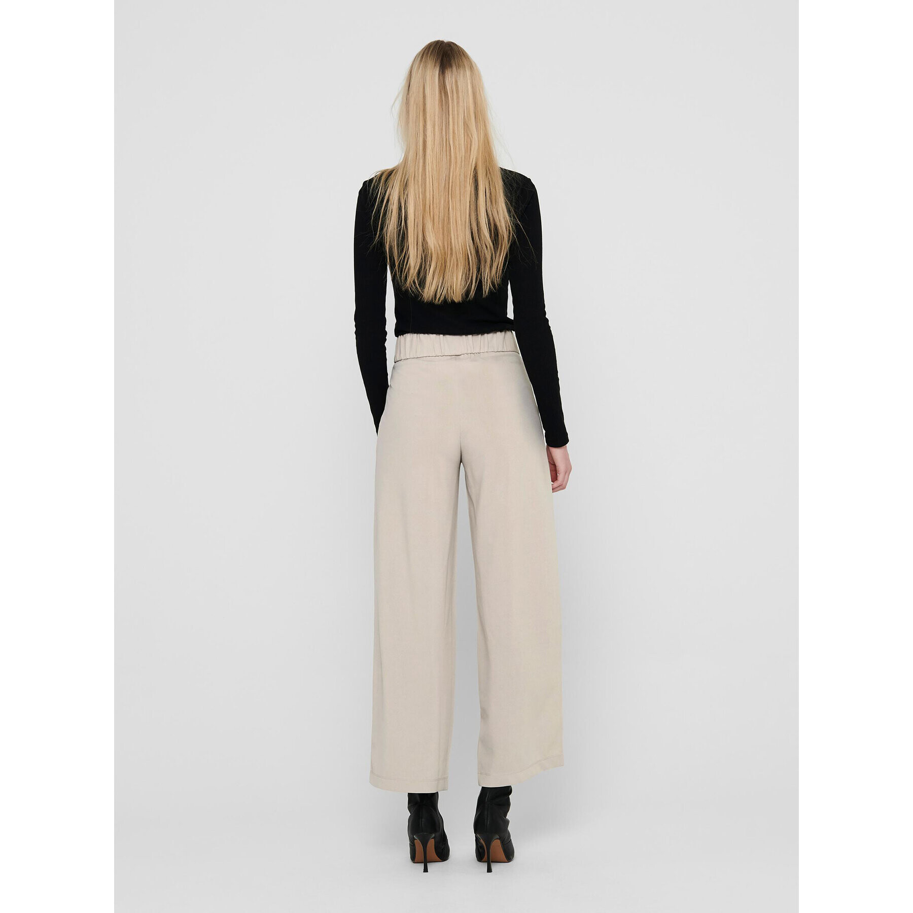 JDY Pantaloni din material Geggo 15208430 Gri Wide Leg - Pled.ro