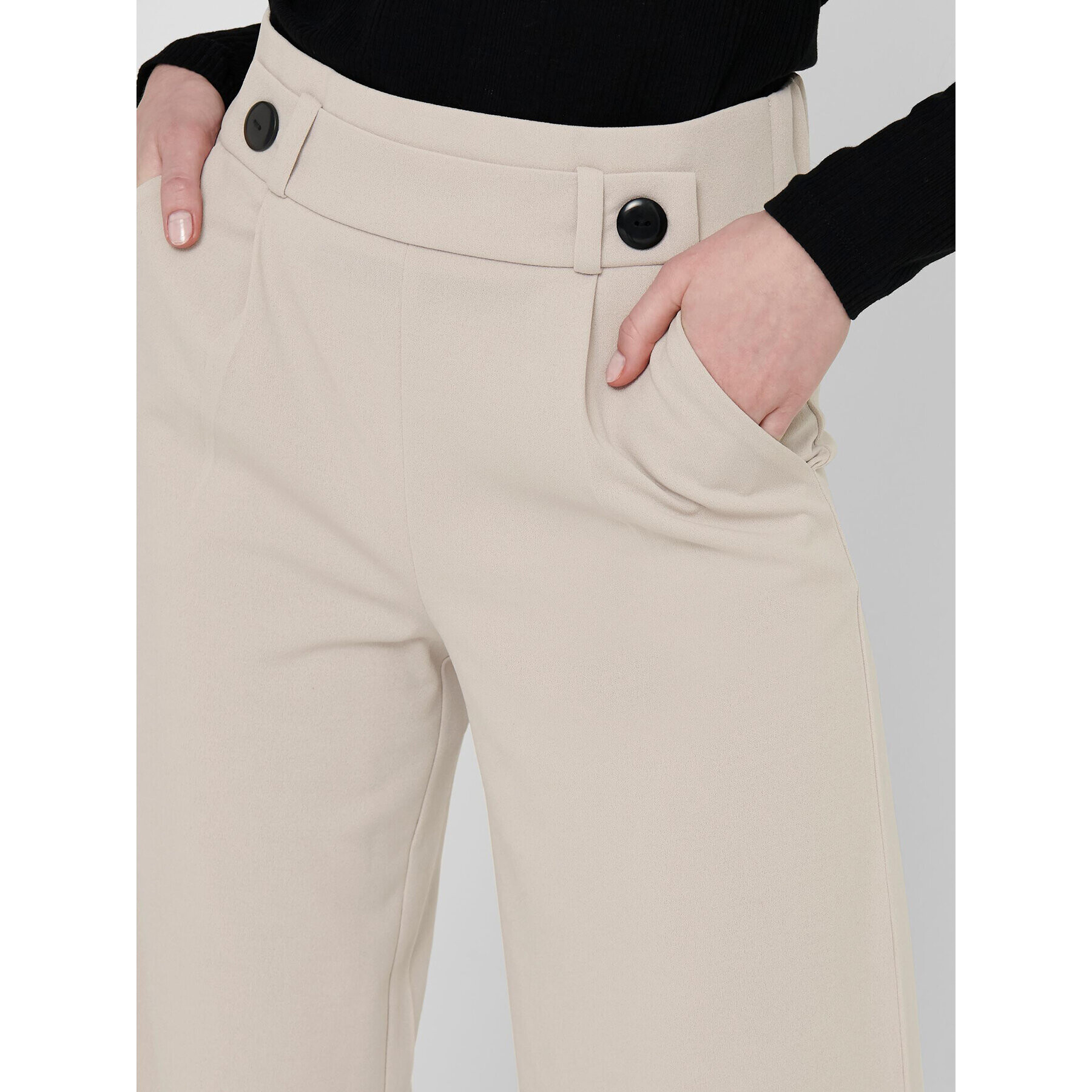 JDY Pantaloni din material Geggo 15208430 Gri Wide Leg - Pled.ro