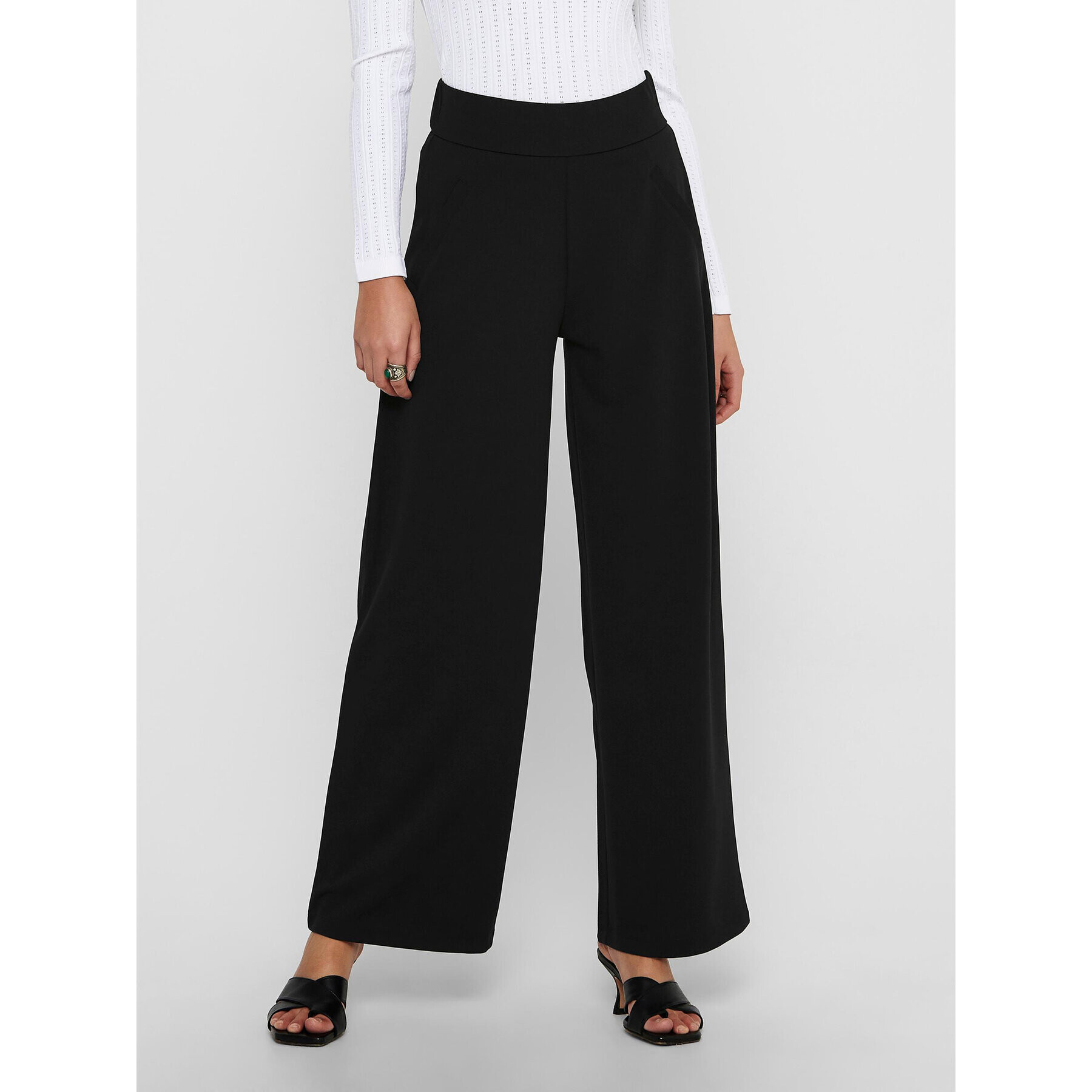 JDY Pantaloni din material Louisville 15221238 Negru Wide Leg - Pled.ro